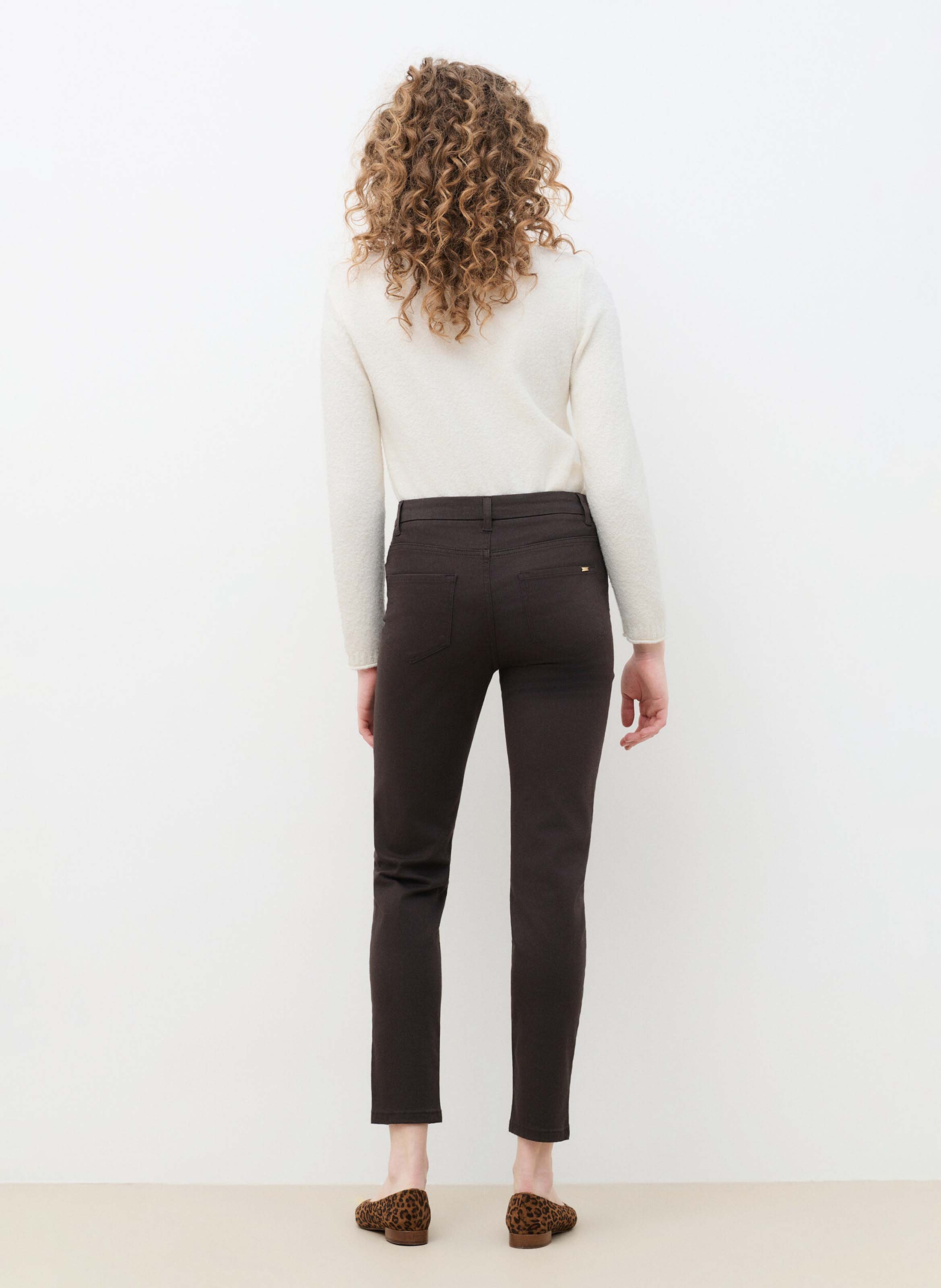 Jean slim CAROLL Marron