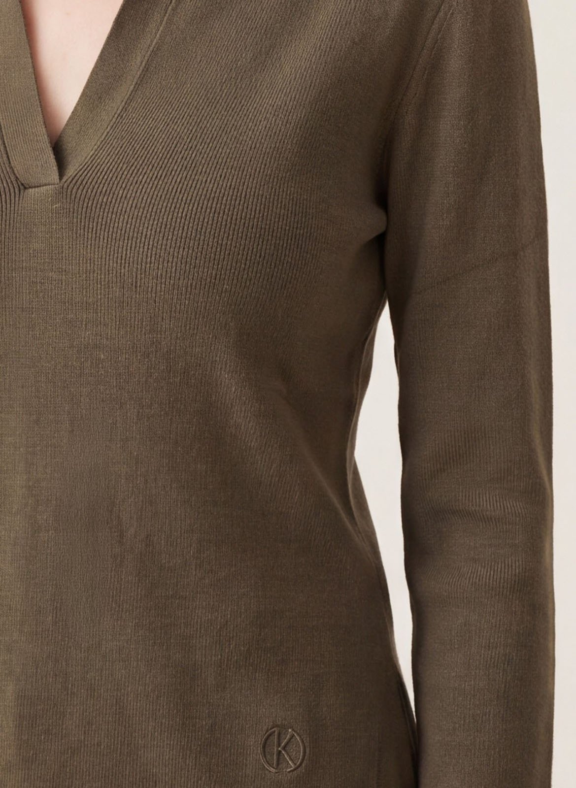 Aly decorative knit scarf | Khaki KOOKAI Women