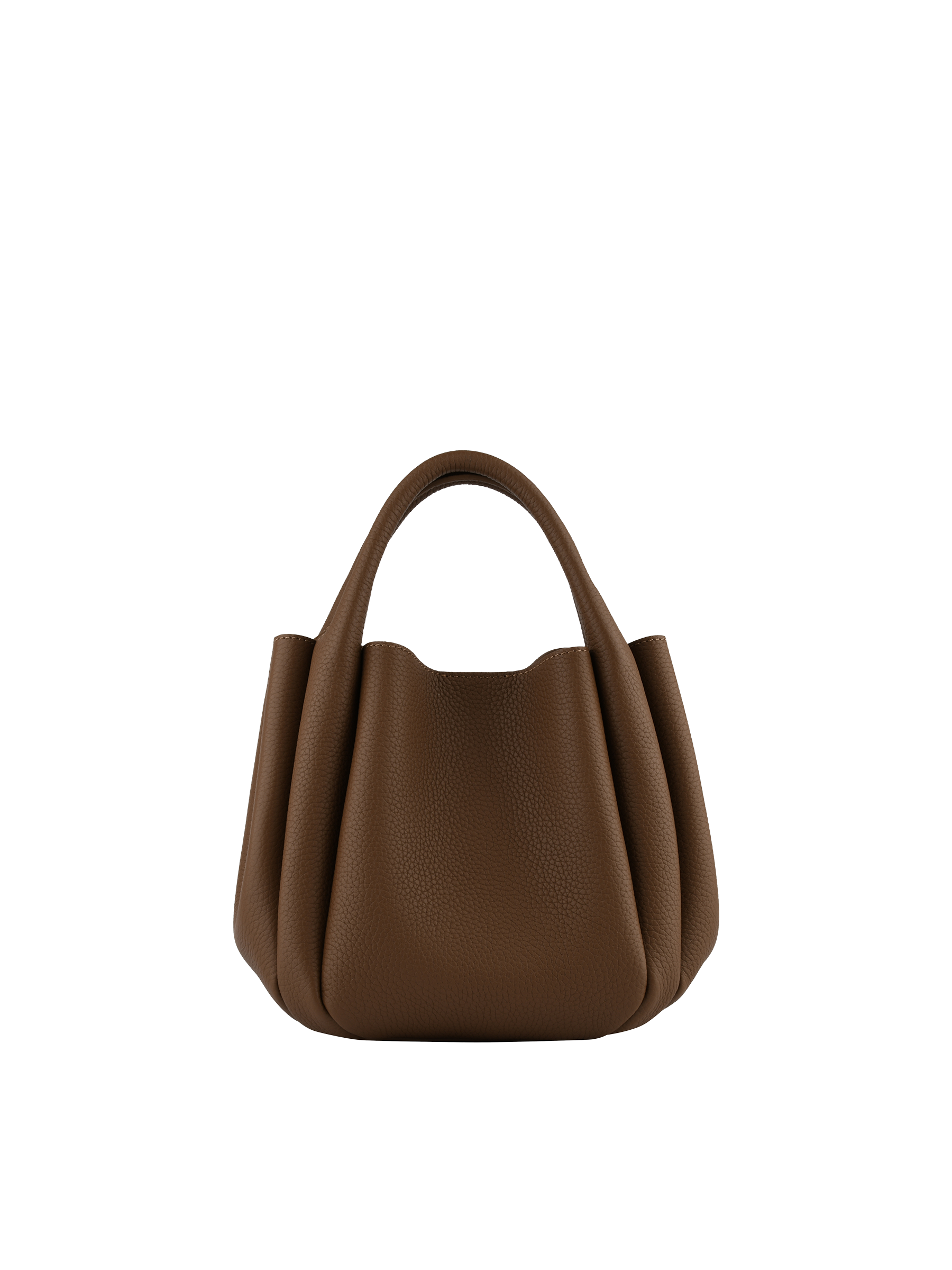 Calfskin leather handbag POURCHET Beige