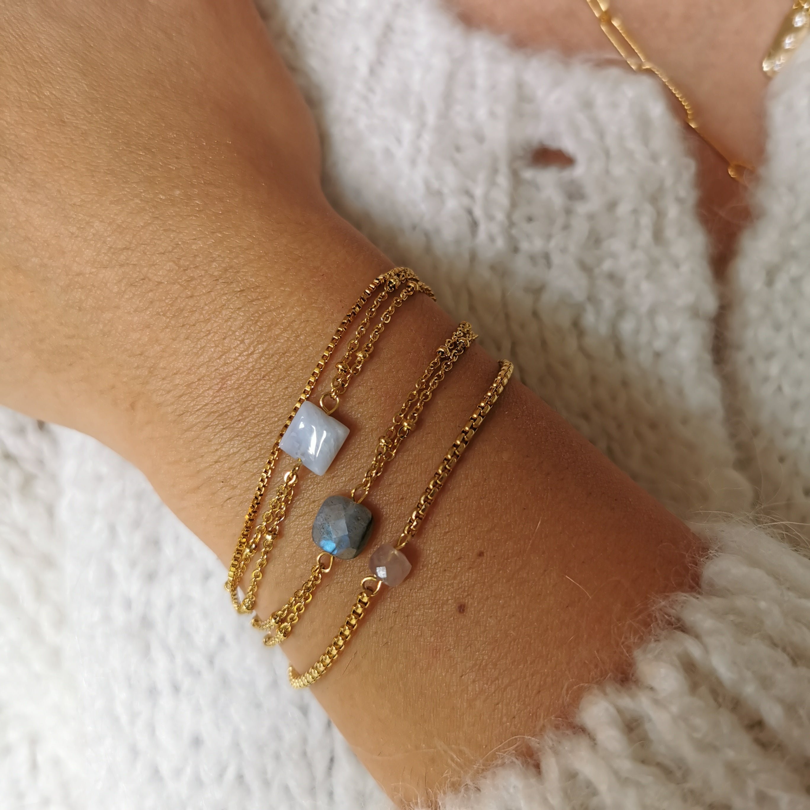 Tourmaline bracelet GINANDGER Blue