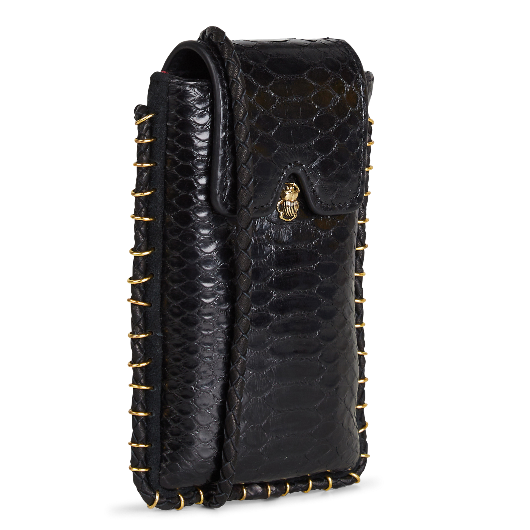 Etui à lunettes en cuir CLARIS VIROT Noir