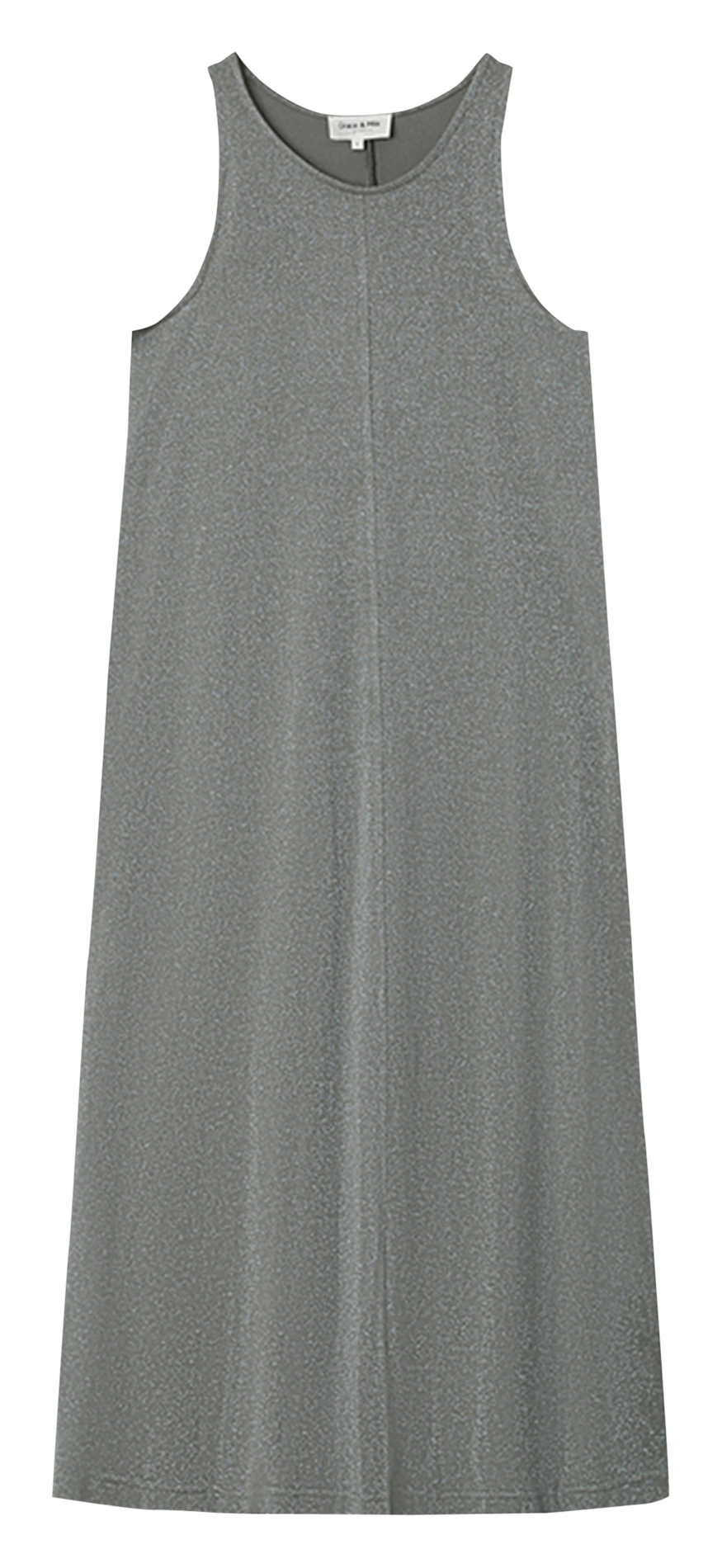 Robe midi col rond en jersey lurex  GRACE ET MILA Vert