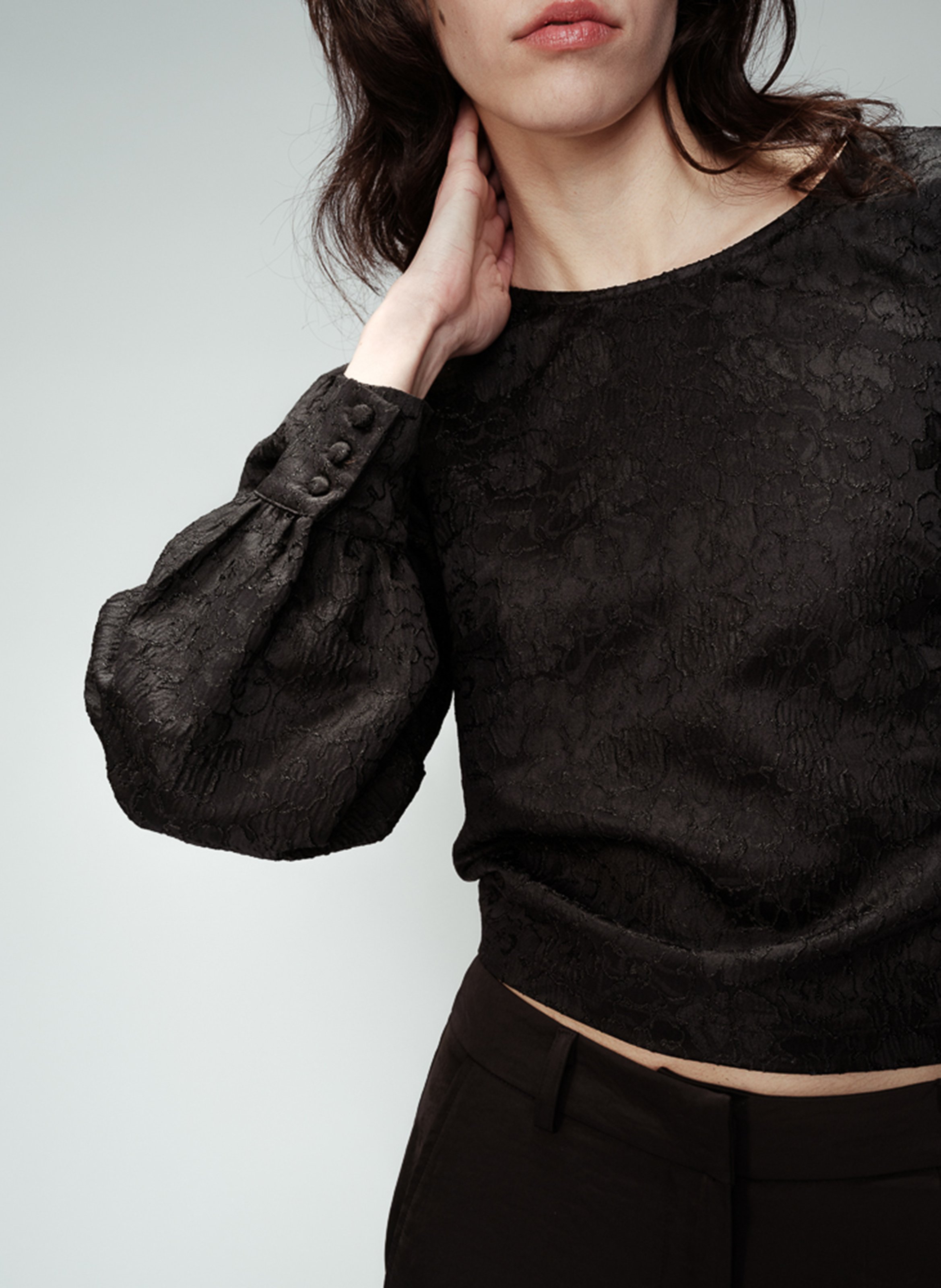 Round neck blouse GRACE ET MILA Black