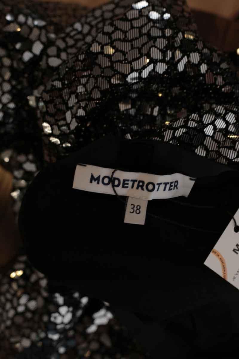 Pantalon slim argent MODETROTTER - Seconde Main Argent