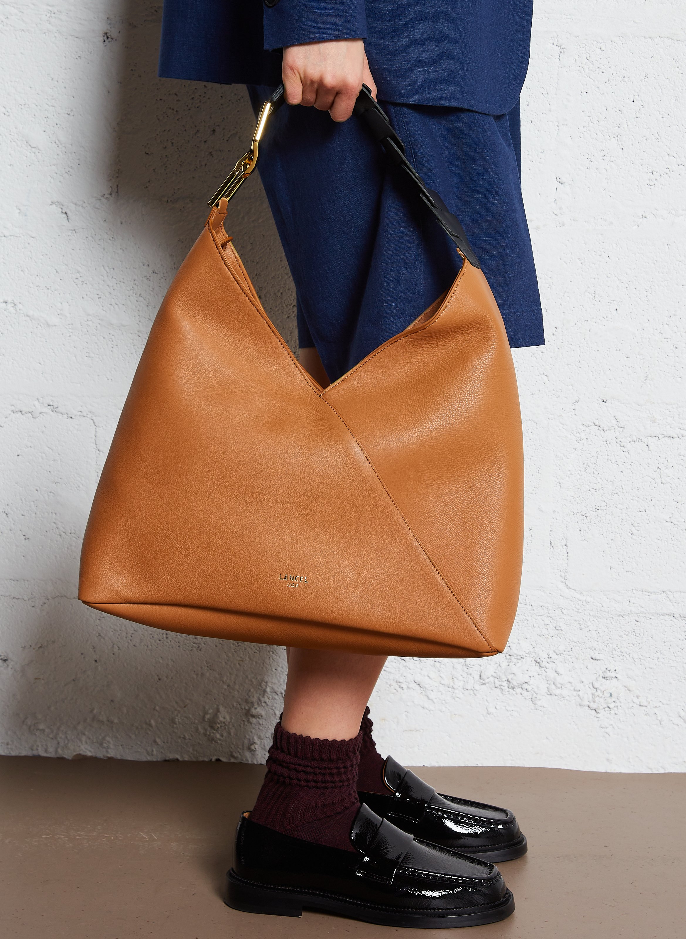 Sac porté épaule en cuir LANCEL Marron