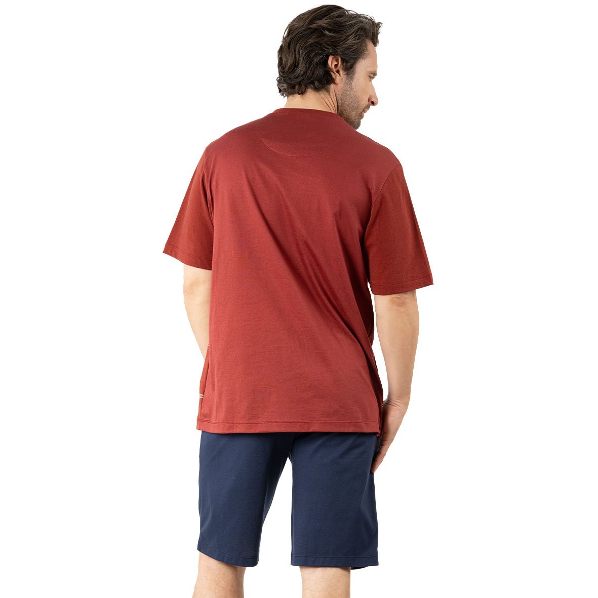 Men's mercerized open short pajamas by Eminence EMINENCE Multicolored