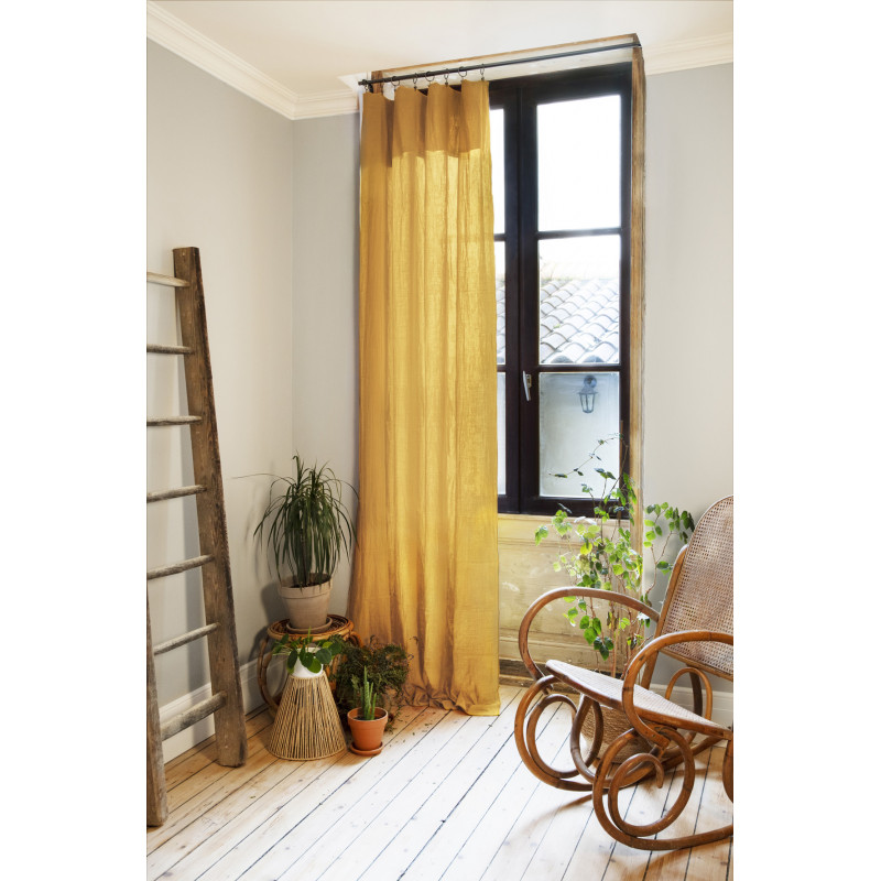 Blackout and Thermal Curtains L'EFFET PAPILLON Yellow