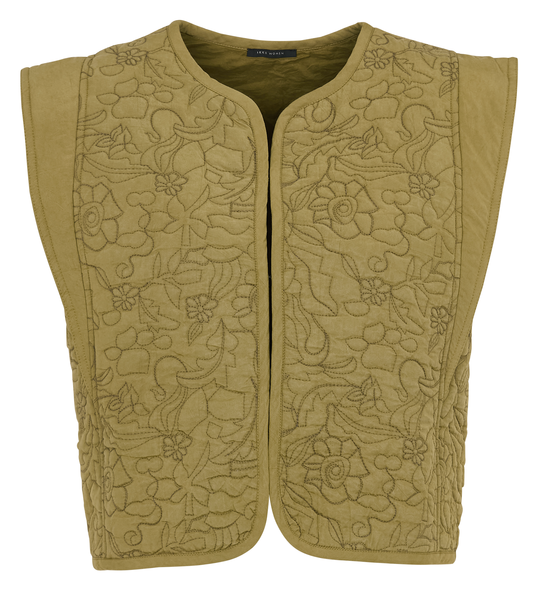 Quilted straight-cut jacket IKKS Khaki