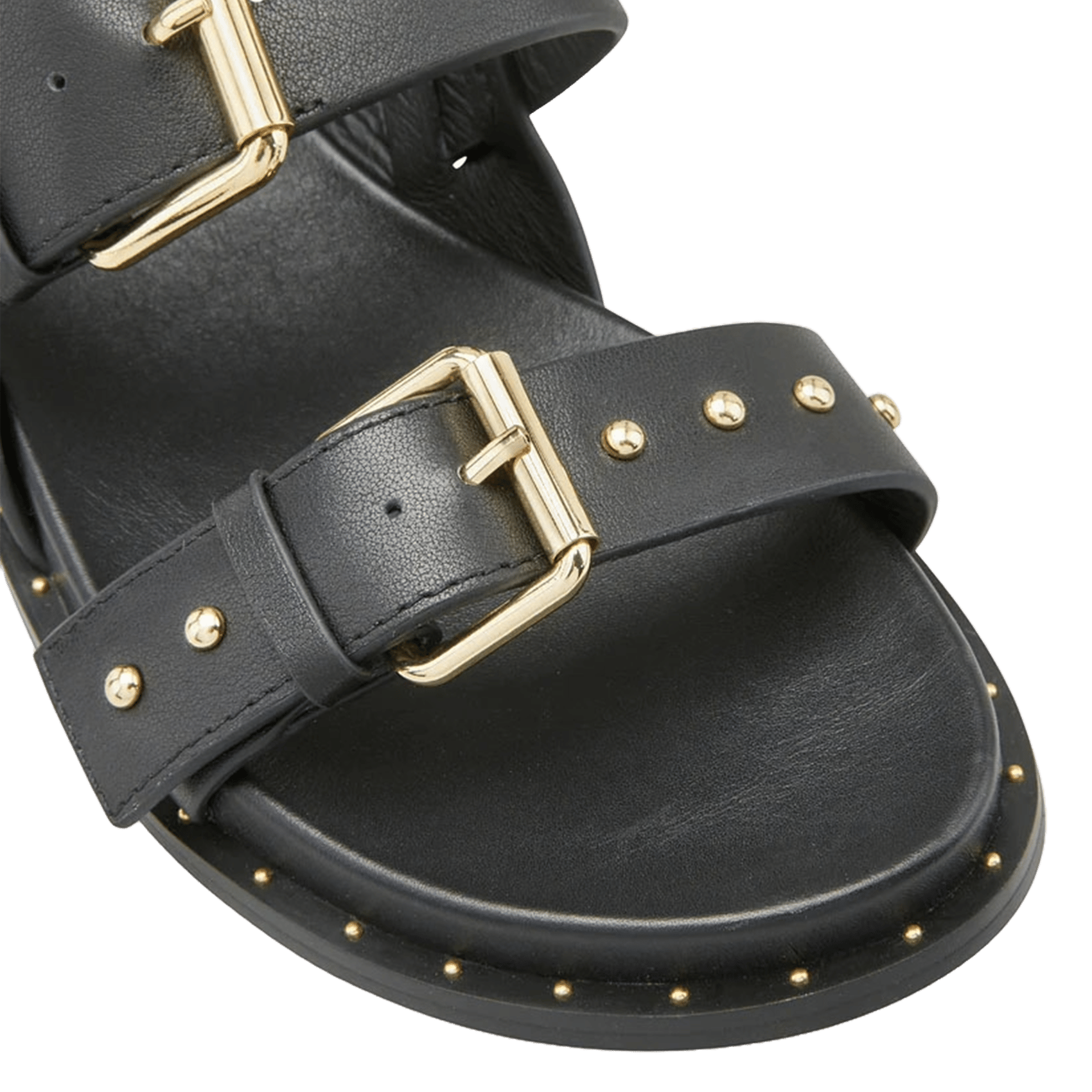 Sandales plates en cuir COSMOPARIS Noir