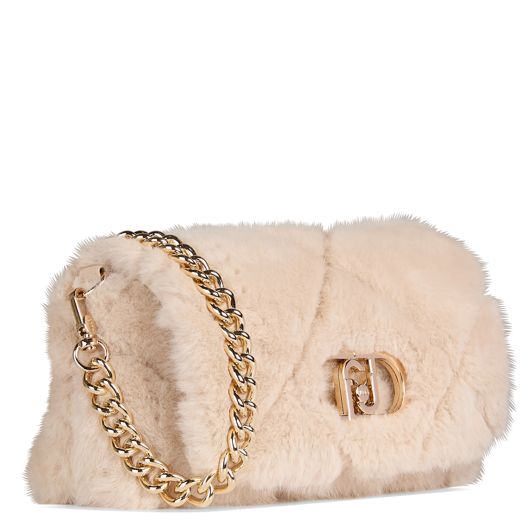 Sac bandoulière en fausse fourrure LIU JO Blanc