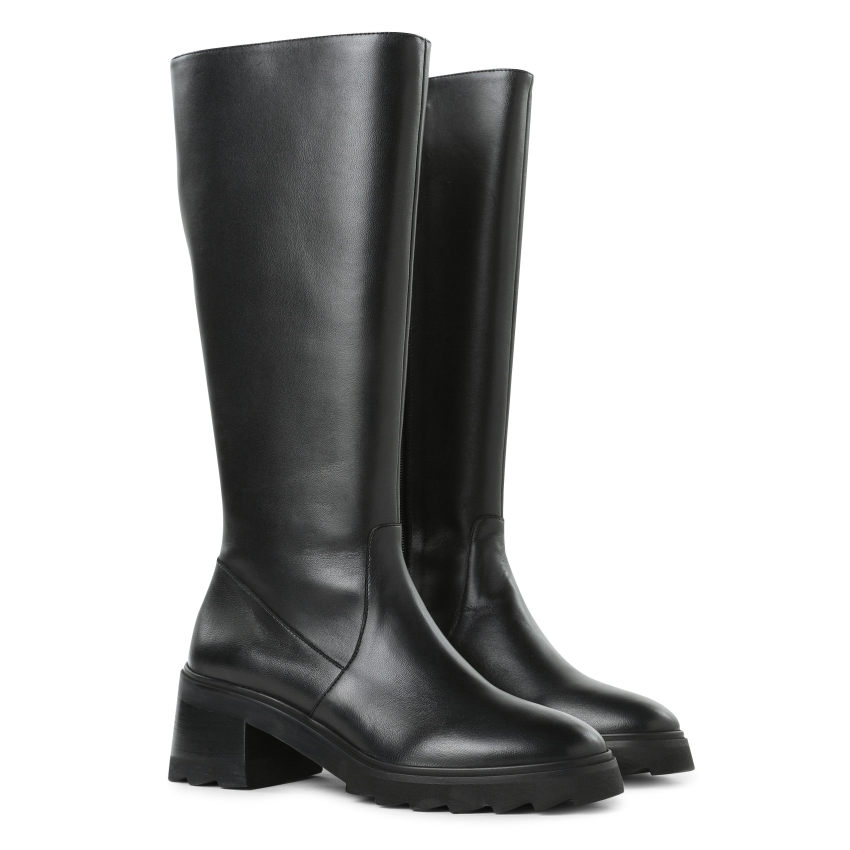 Bottes à talons en cuir BOBBIES Noir