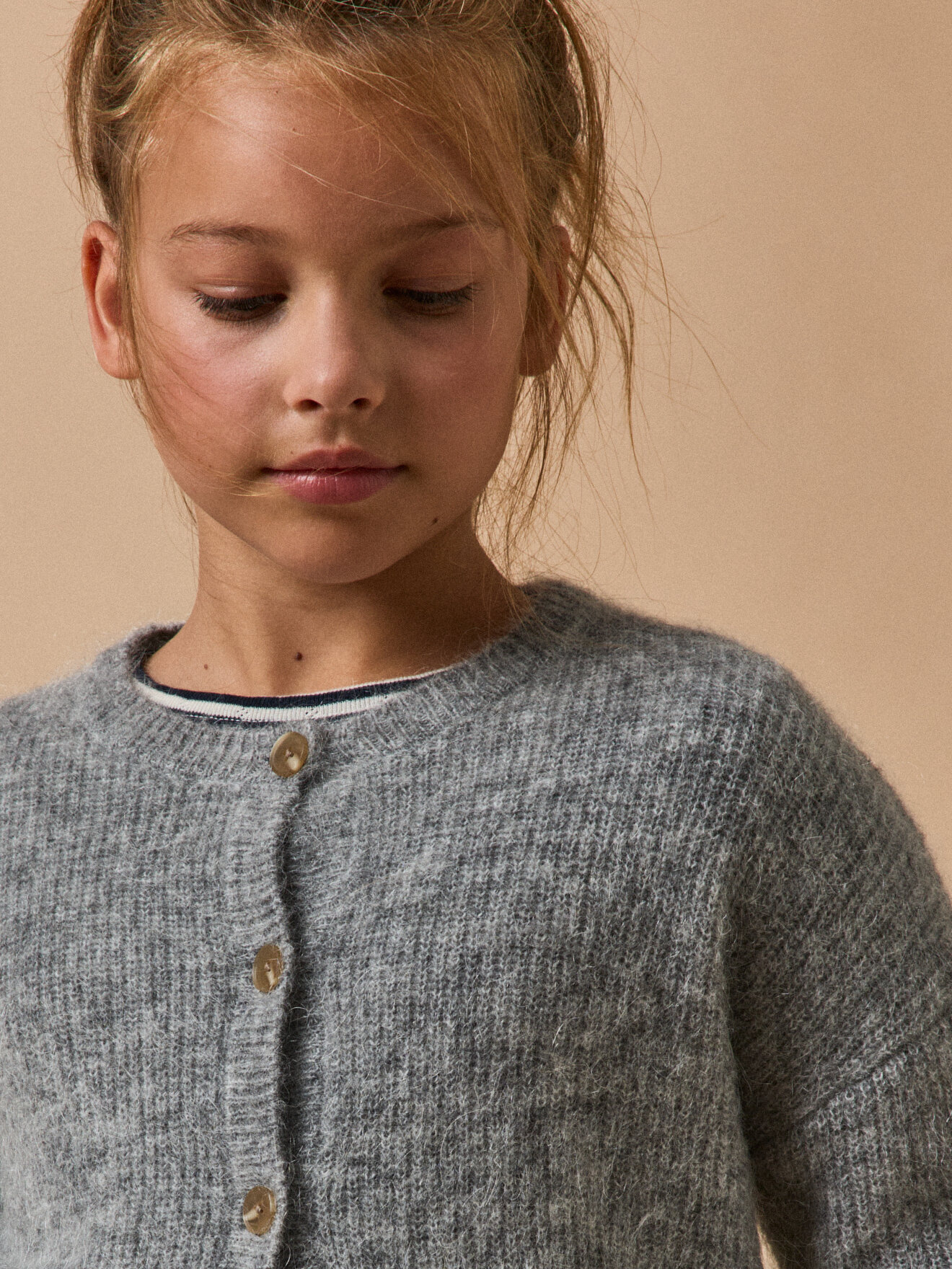 Cardigan with wool and mohair CYRILLUS Grey