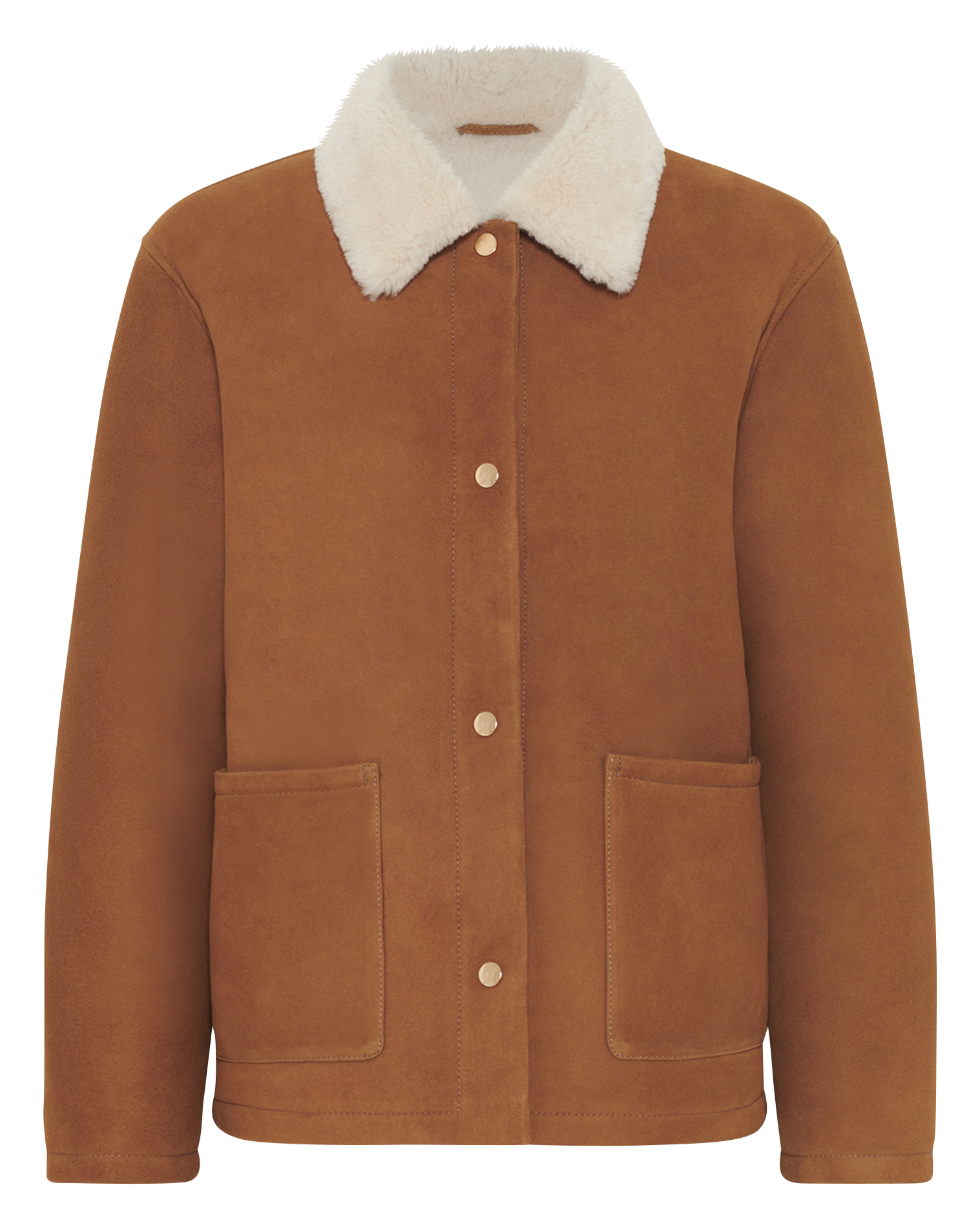 Klassieke leren lammy jas GERARD DAREL Bruin