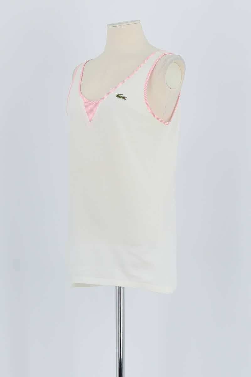 Azawood sleeveless top LACOSTE - SECONDE MAIN White