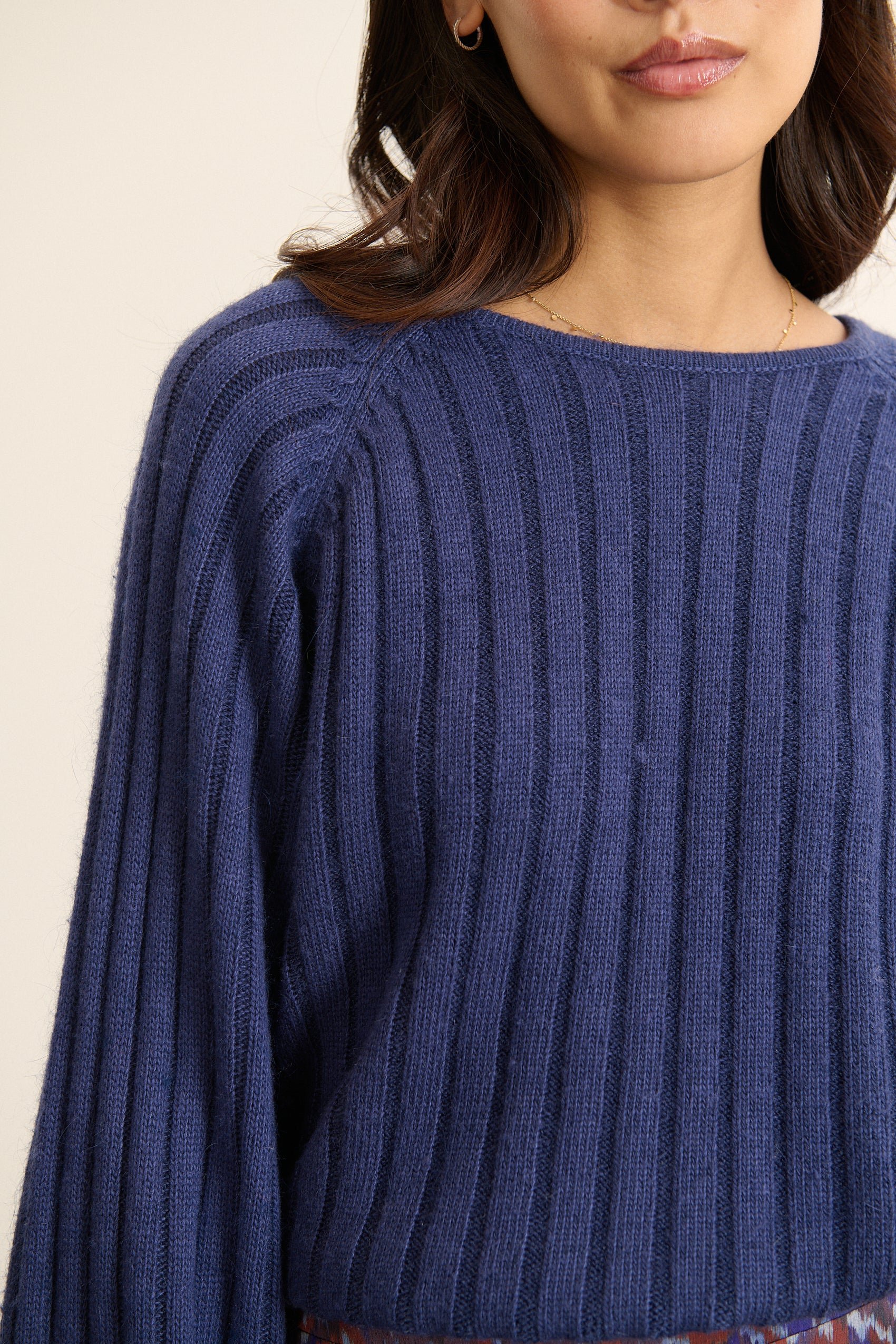 Ribbed knit sweater GARANCE PARIS Blue