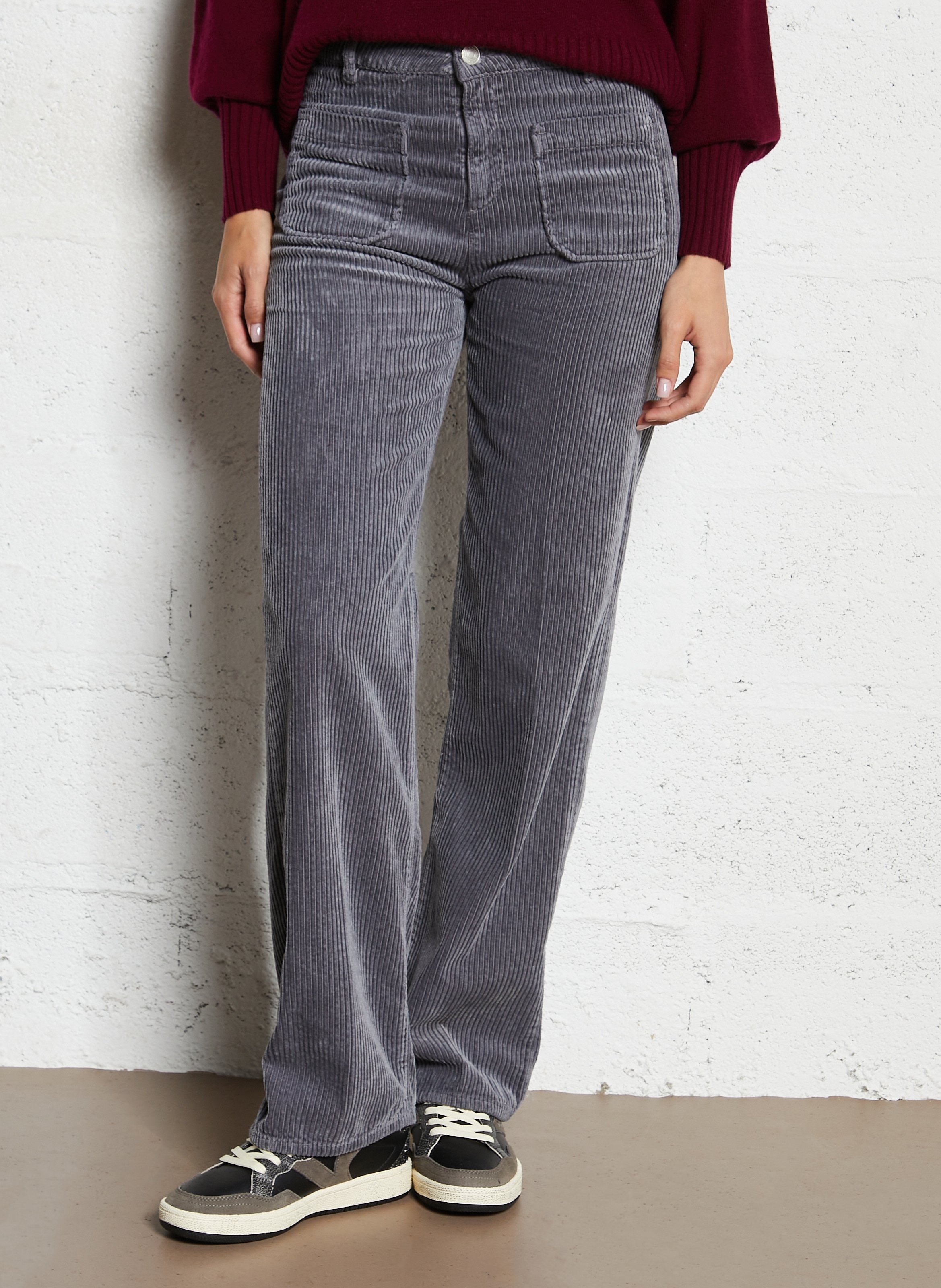 Ribbroek met wijd uitlopende pijpen ACQUAVERDE