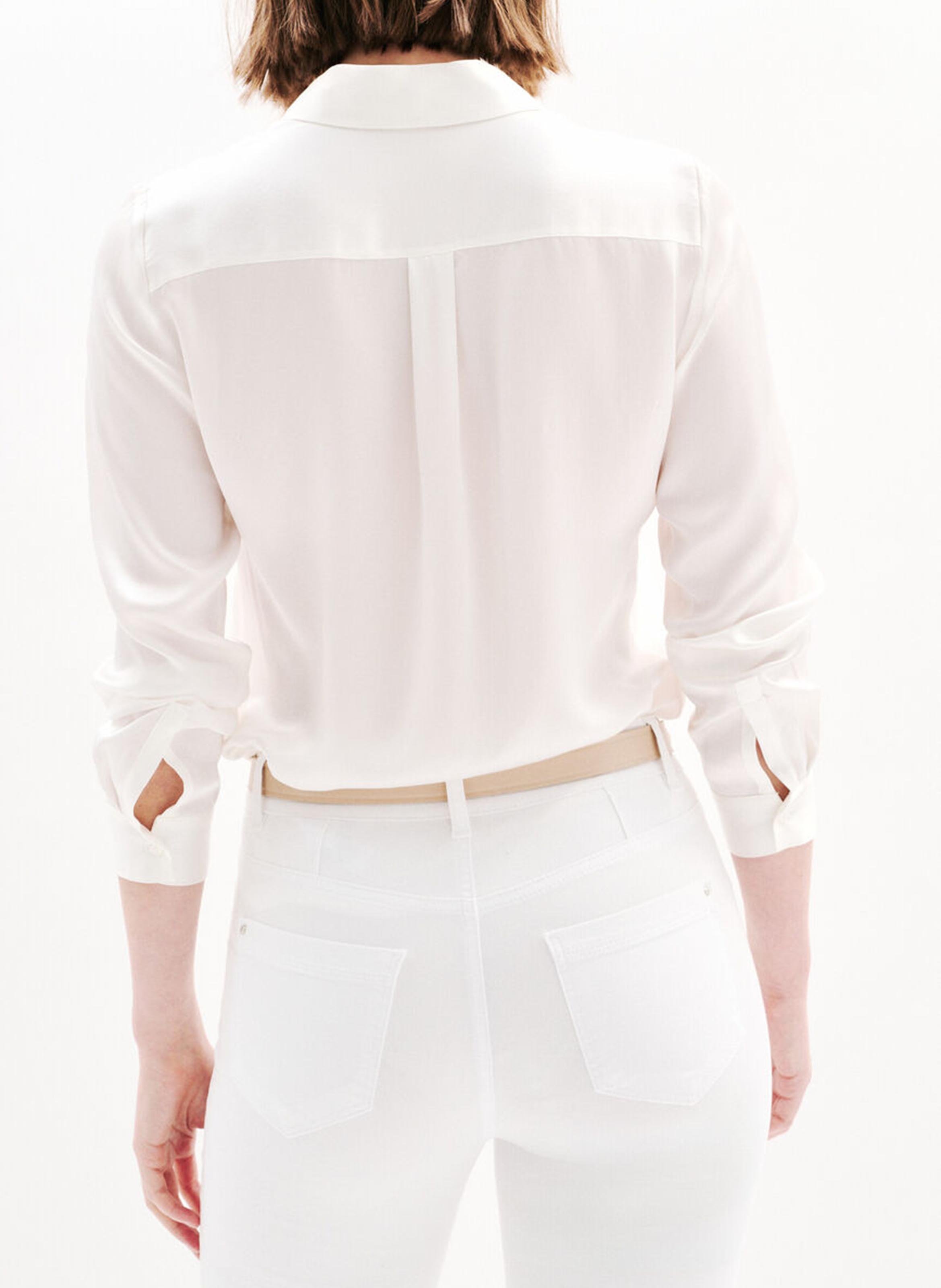 Jean slim taille haute CAROLL Blanc