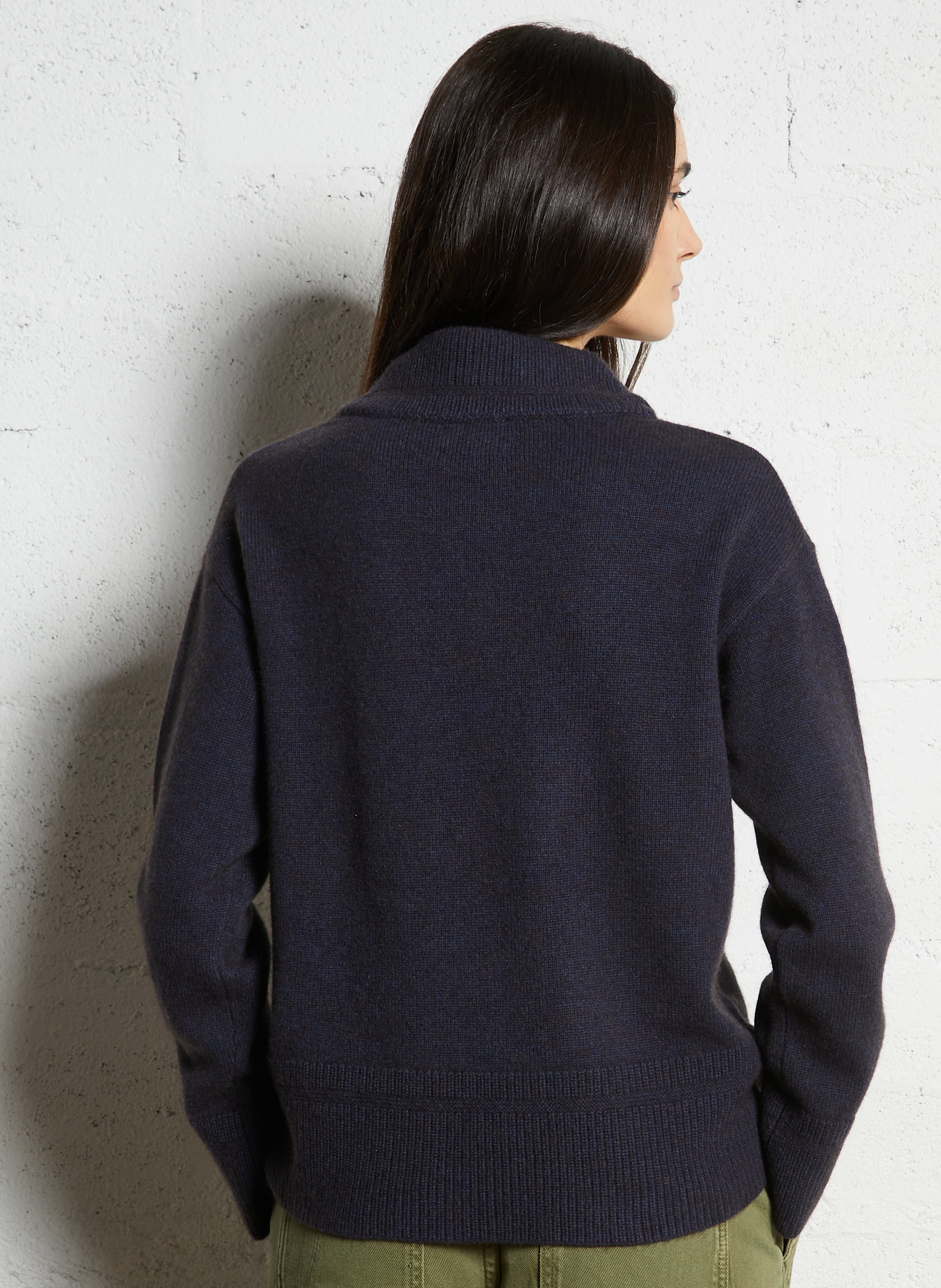 Pull col montant en laine MAISON 123 Bleu