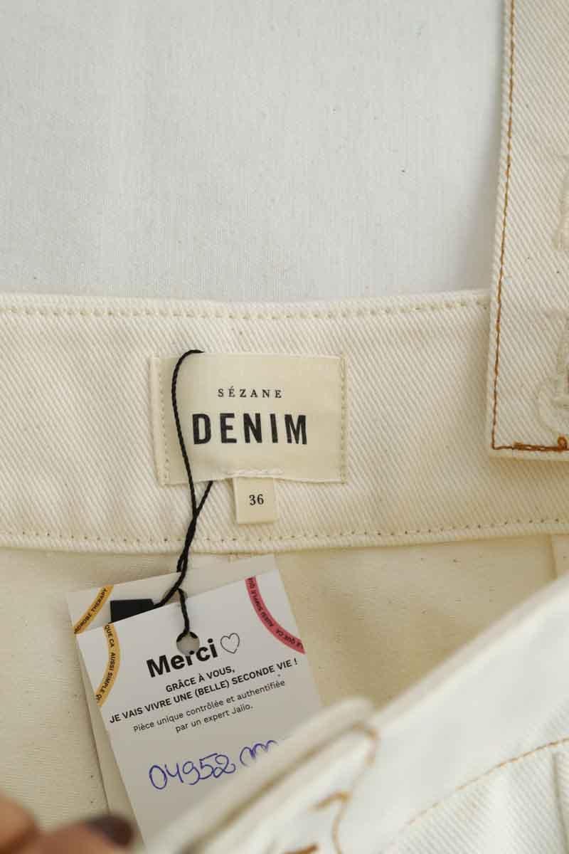 Straight cotton-blend pants SEZANE - Seconde main Beige