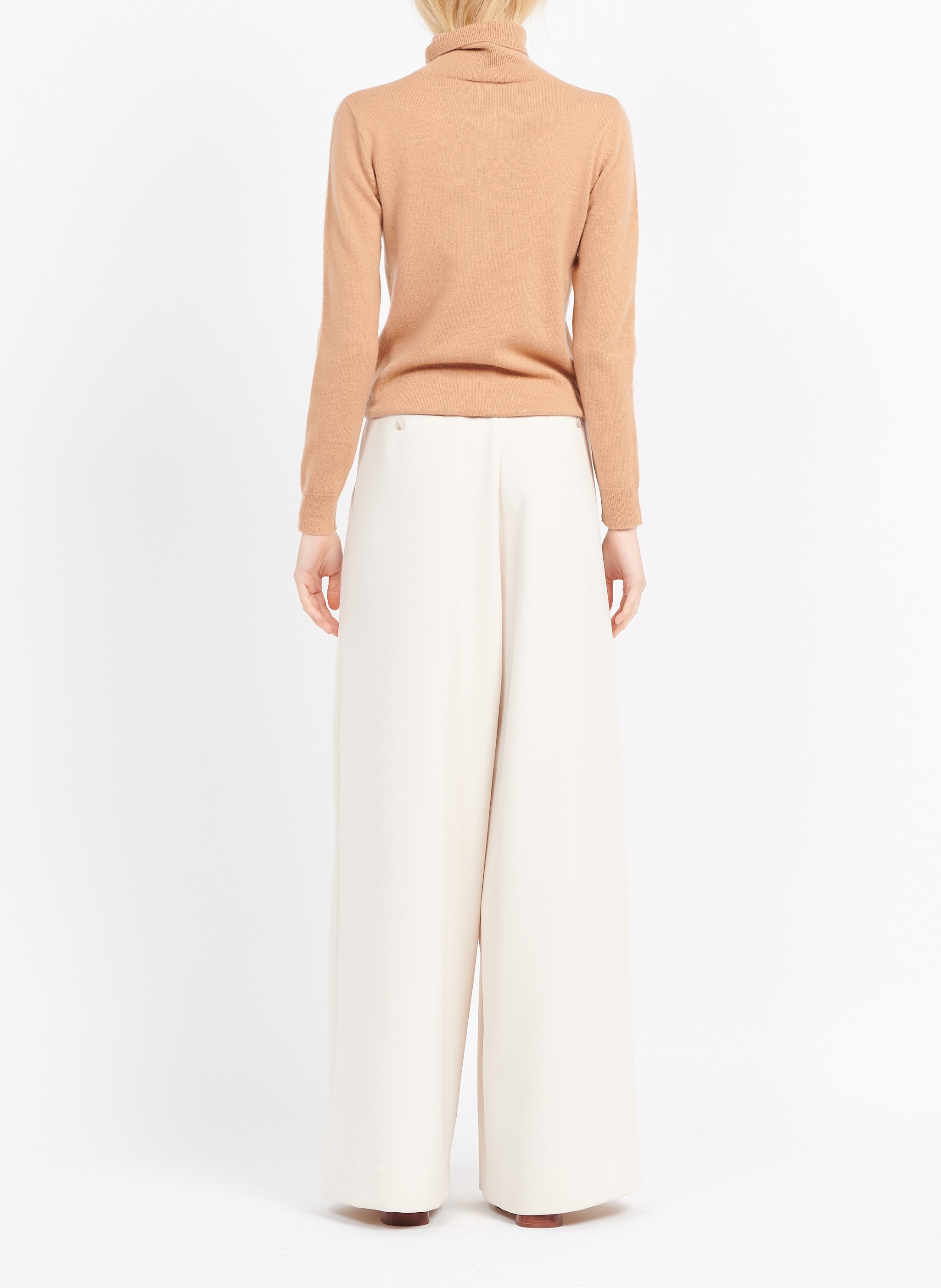 Cashmere straight-cut turtleneck sweater CAROLL Brown