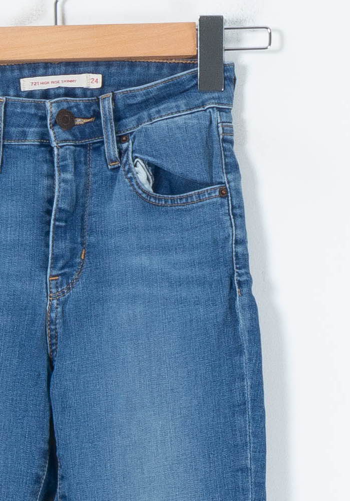 Cropped slim jeans with studs LEVI'S - Seconde main Blue