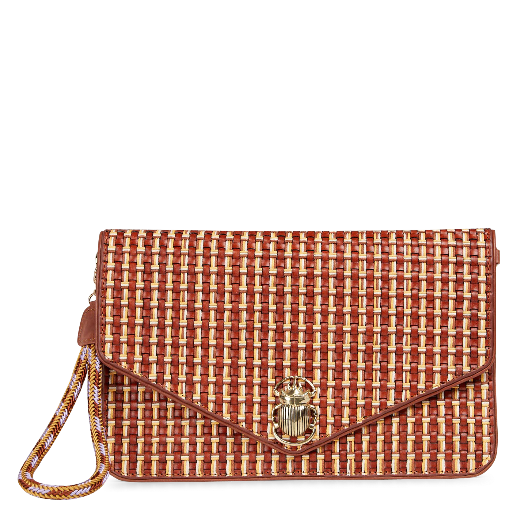 Soft leather clutch CLARIS VIROT Brown