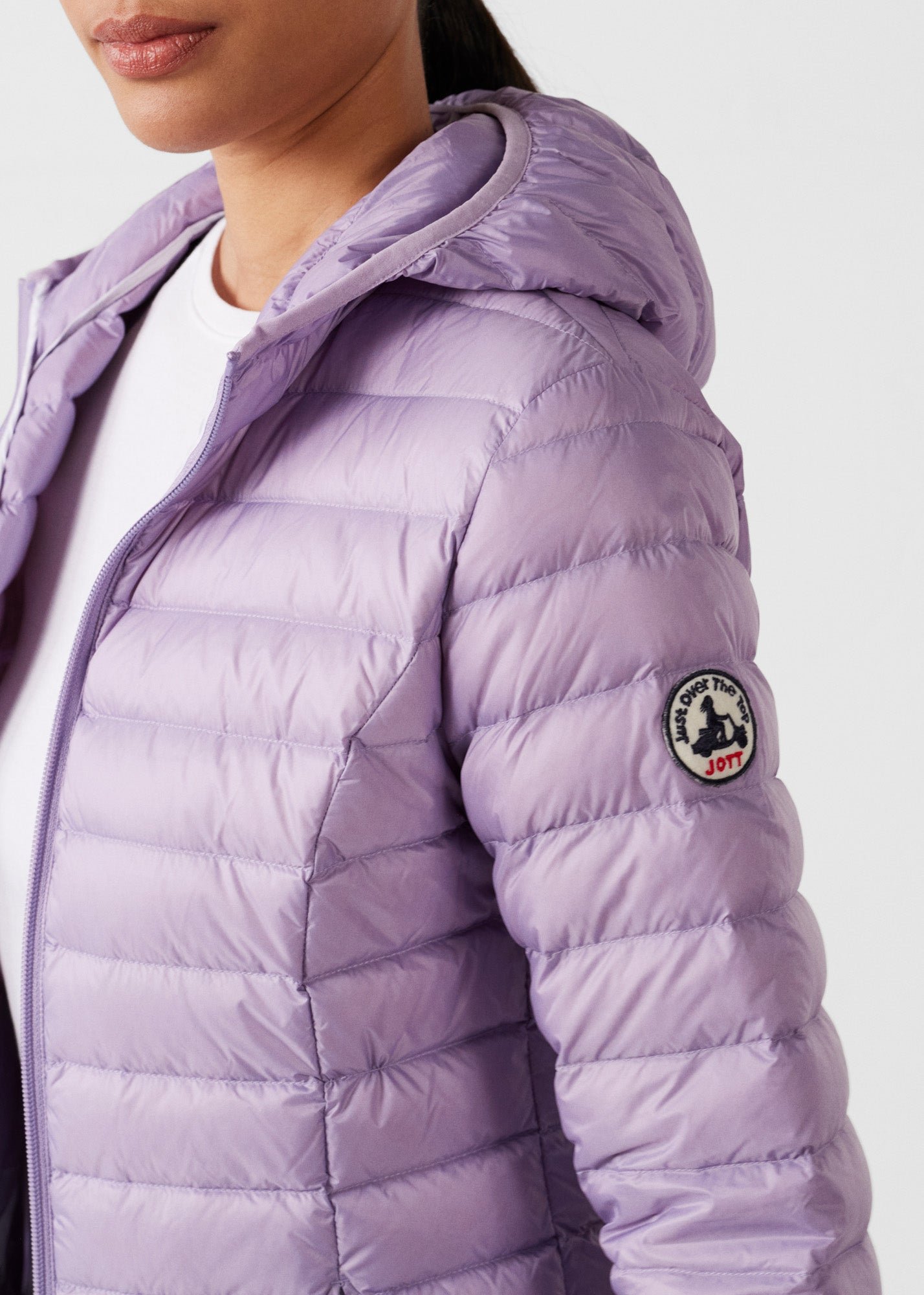 Lightweight hooded puffer jacket Cloe JOTT Pink