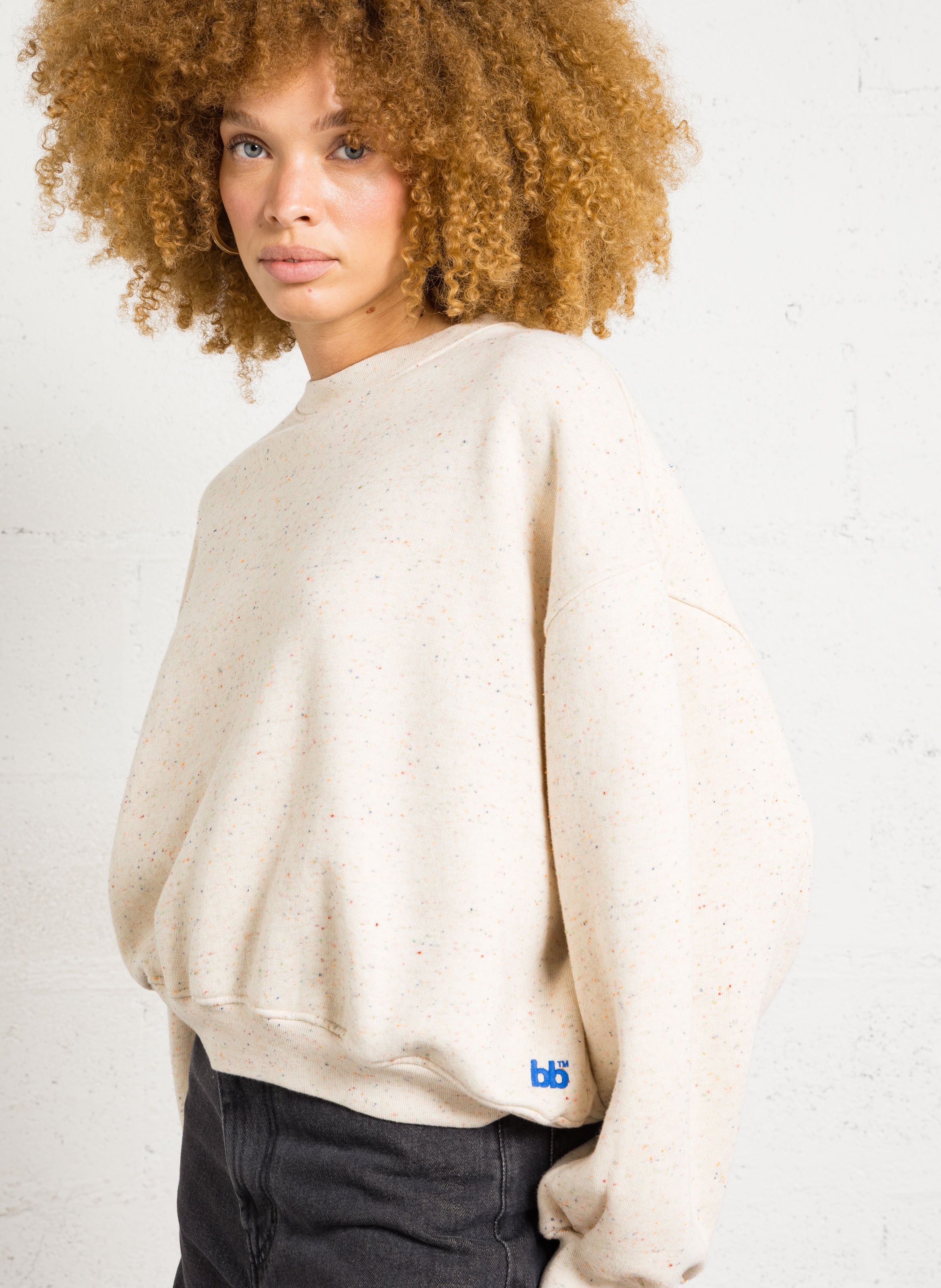 Sweatshirt aus Baumwoll-Mix BELLEROSE Blau