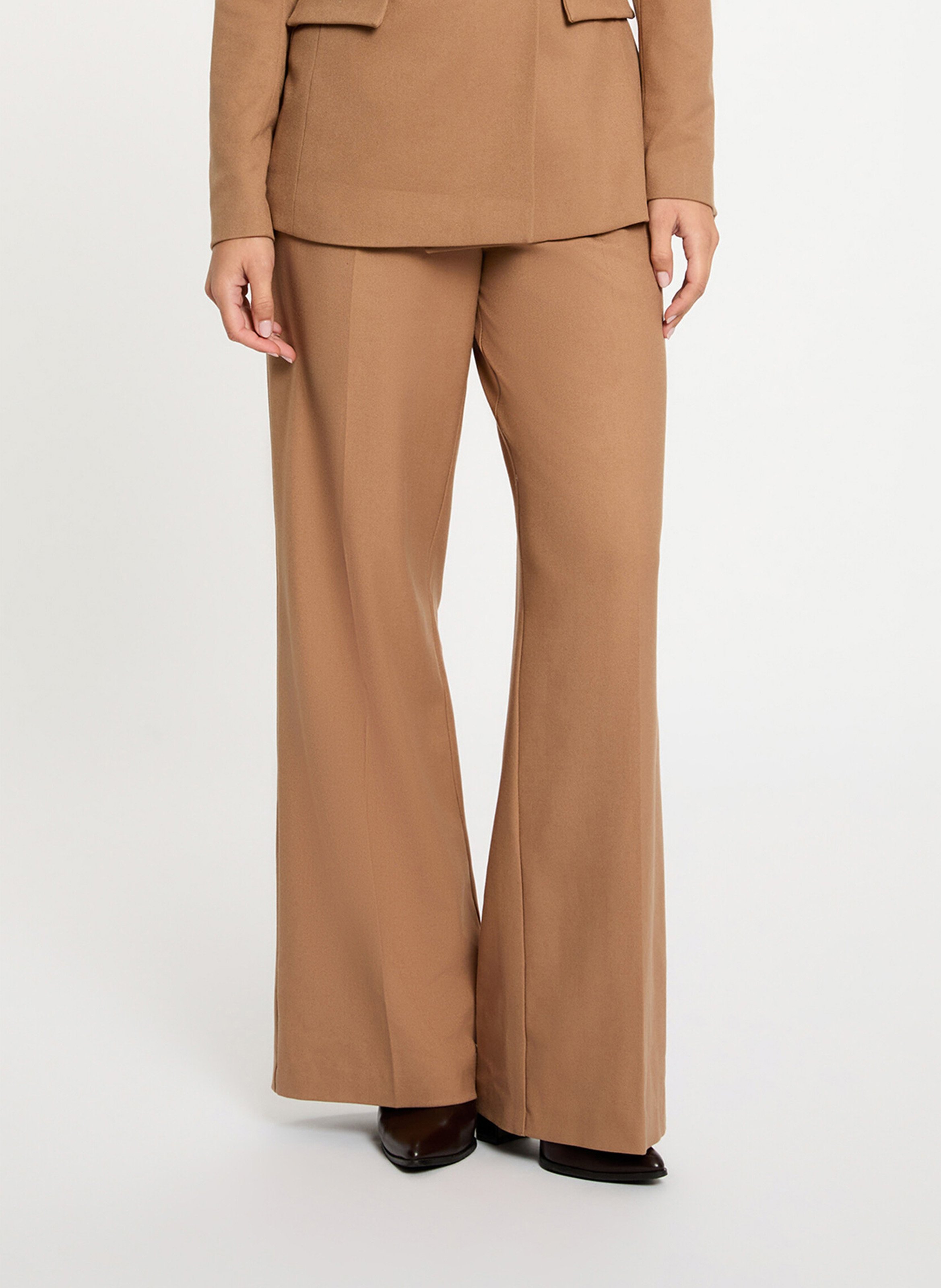Pantalon tailleur taille haute MORGAN Marron