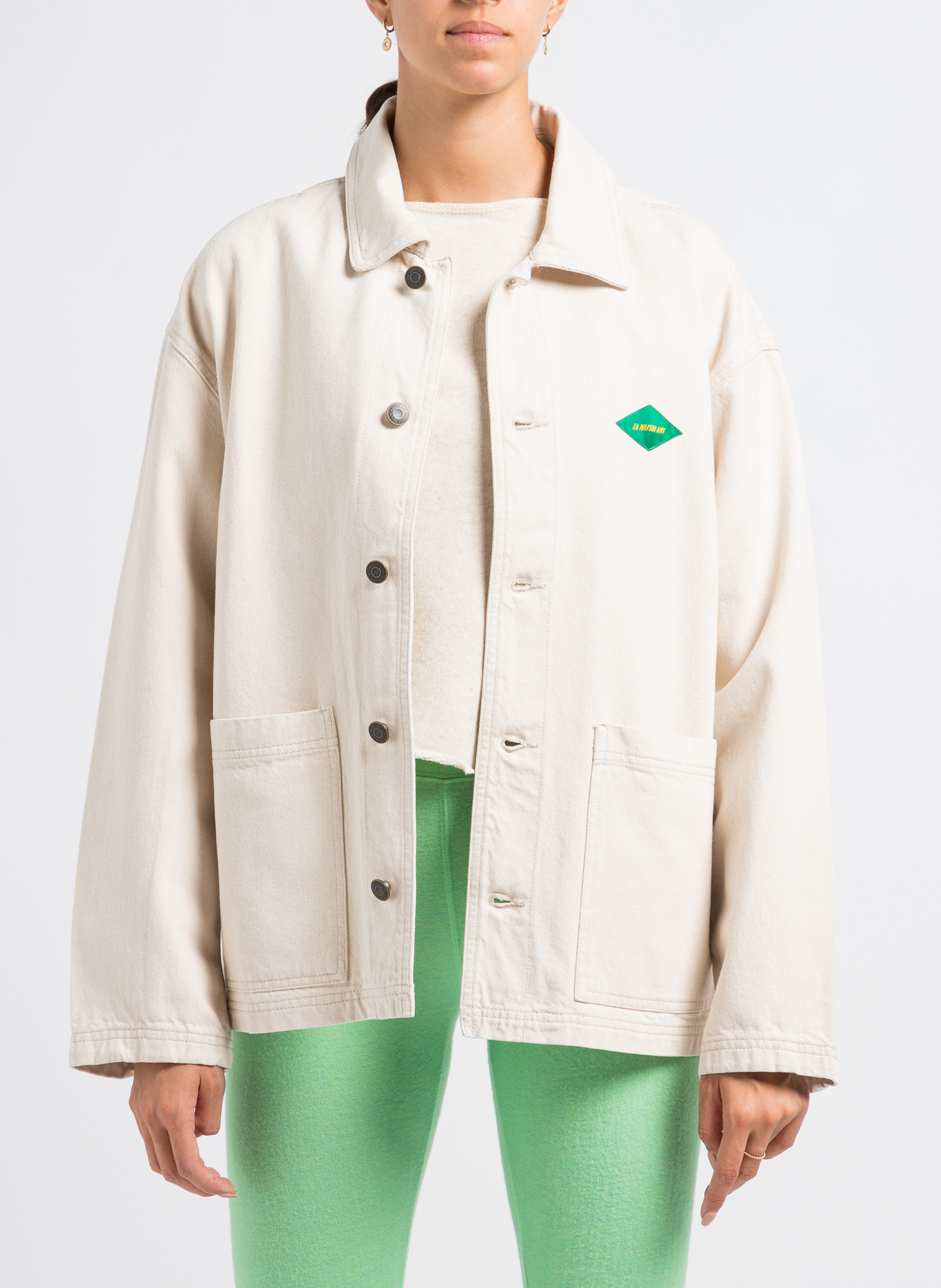 Veste col classique en coton AMERICAN VINTAGE Beige