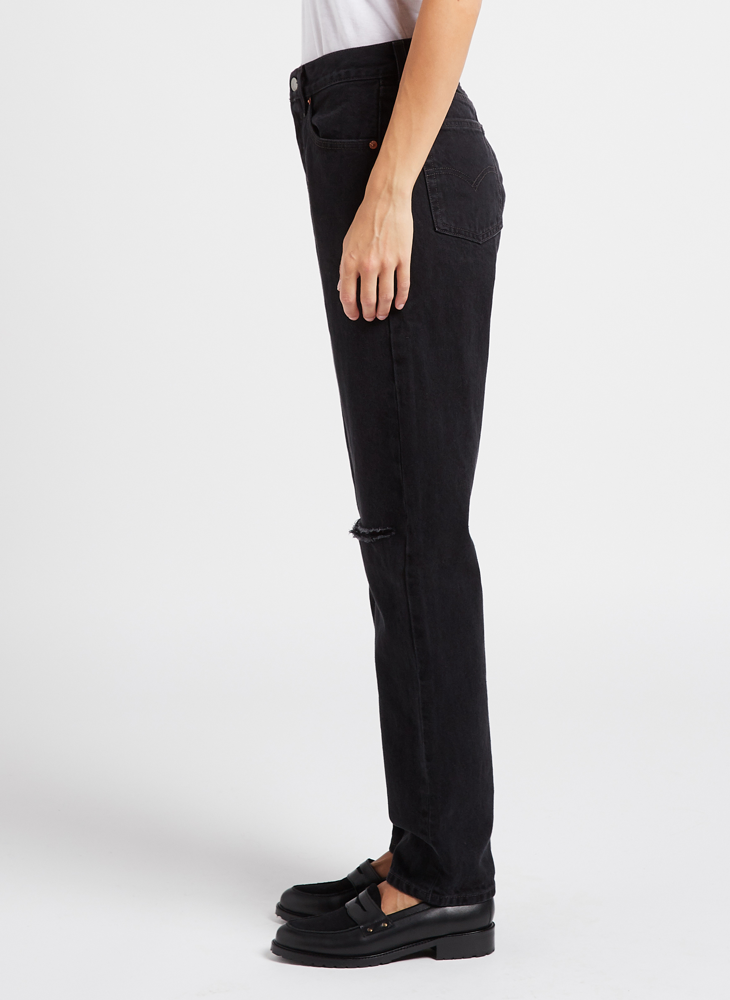 Straight Cut Jeans aus Baumwolle LEVI'S Schwarz