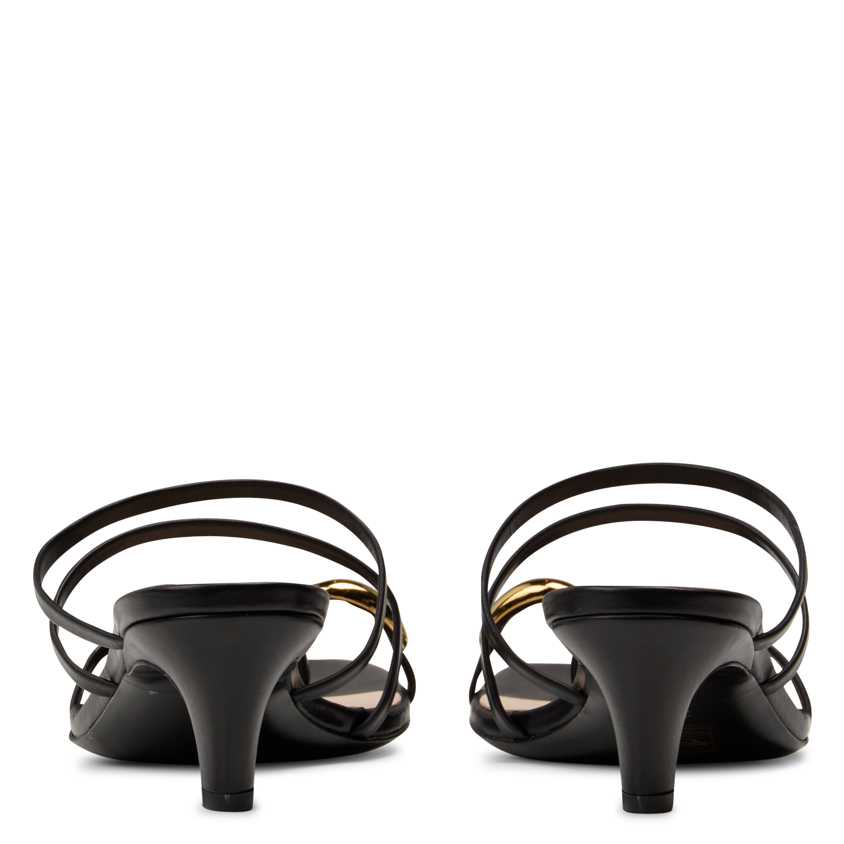 Muiltjes met vierkante neuzen van leer MI/MAI Zwart