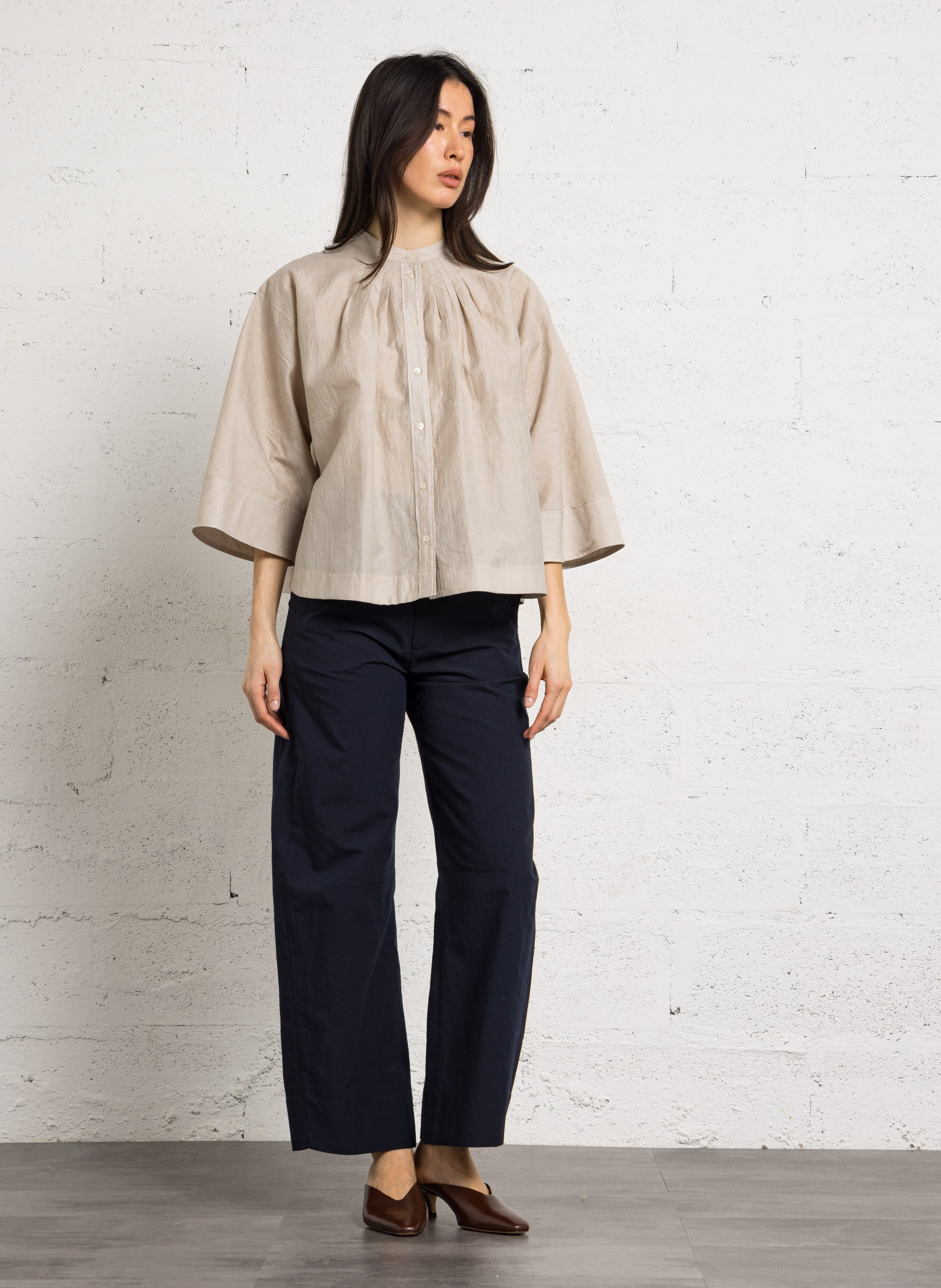 Azawood high-waisted wide-leg trousers SOEUR Blue