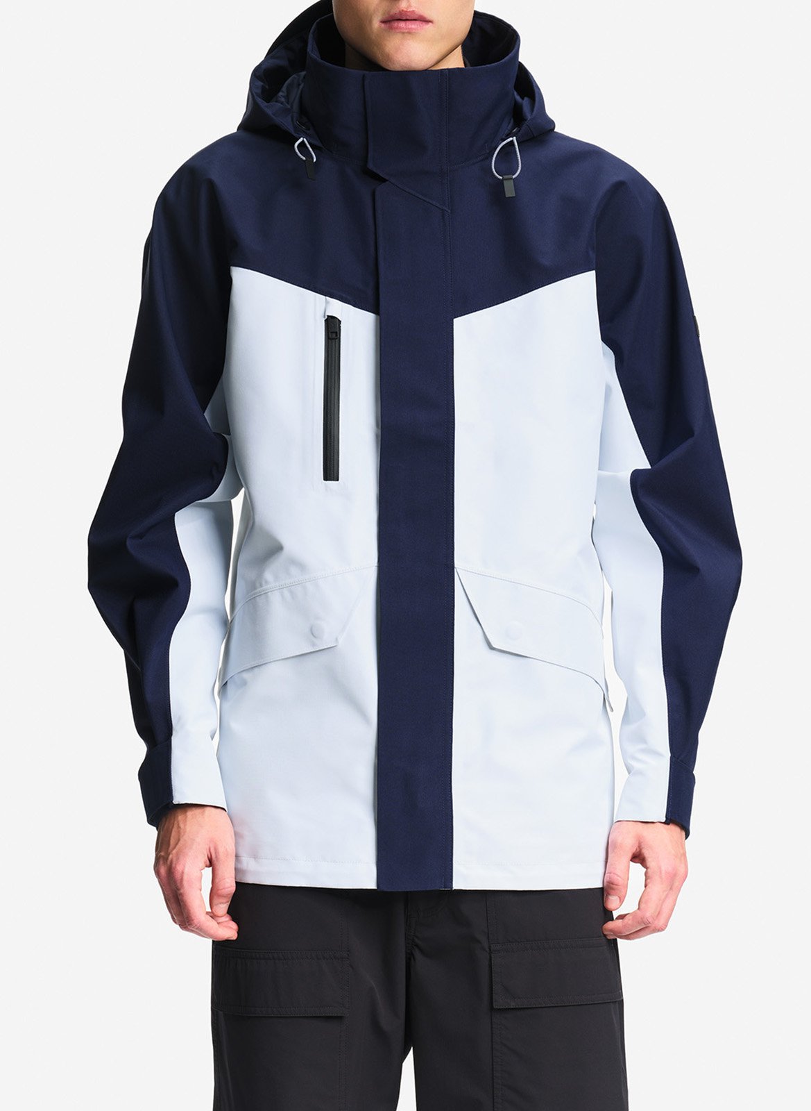 Zweifarbige winddichte Jacke mit Kapuze AIGLE Weiss