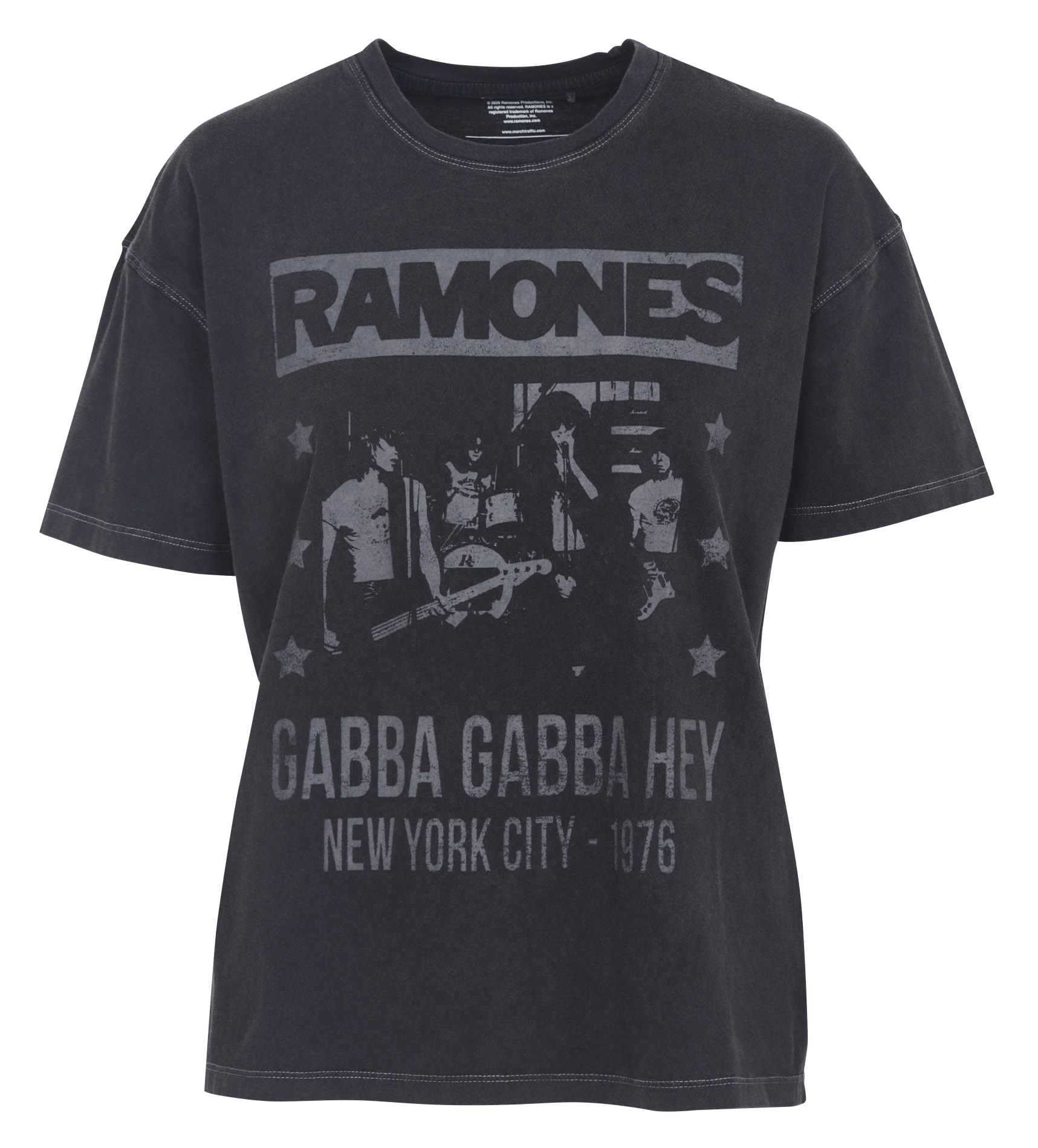 Loose printed round neck t-shirt MKT Black