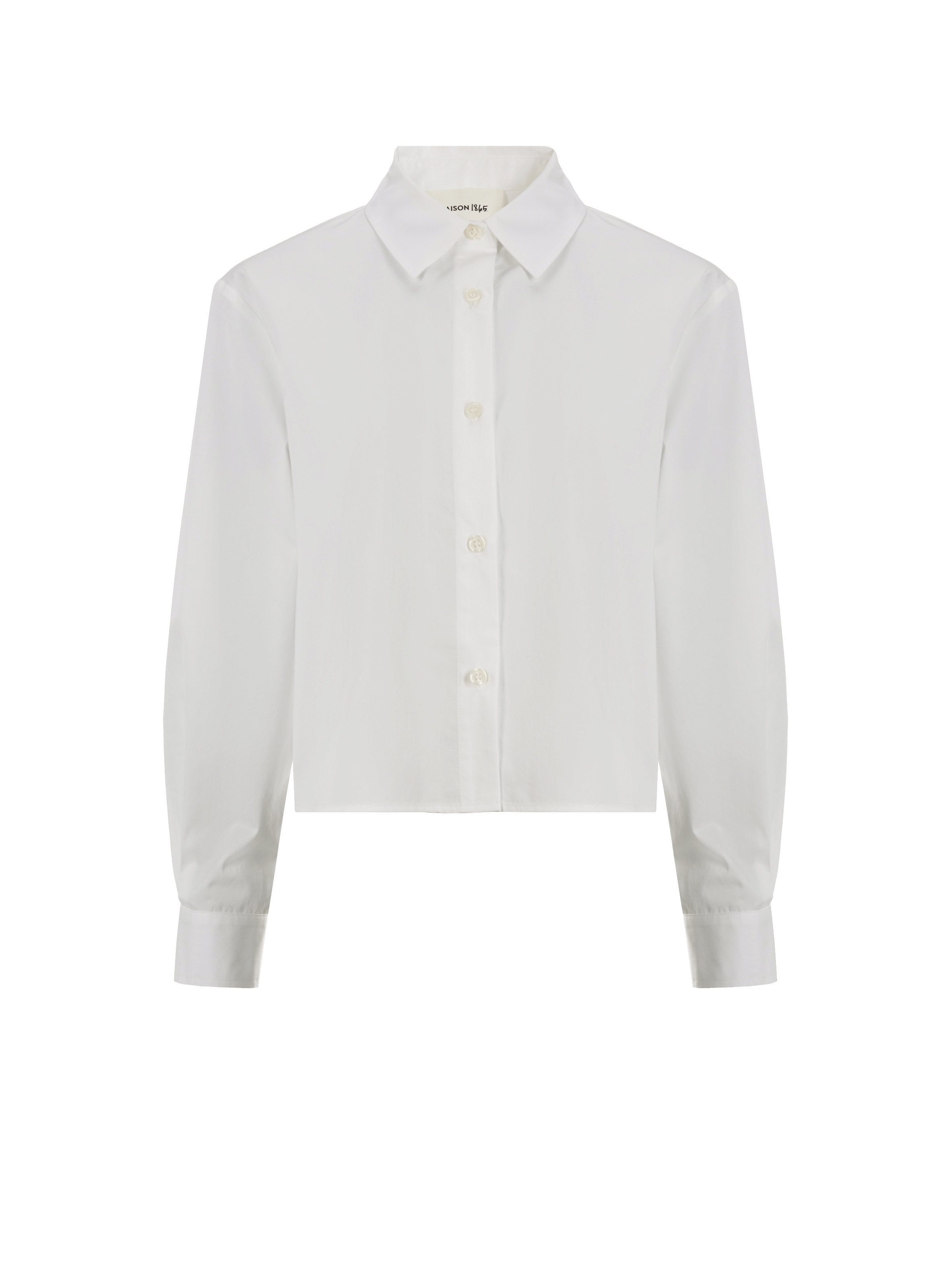 Chemise cropped droite en coton SAISON 1865 Blanc