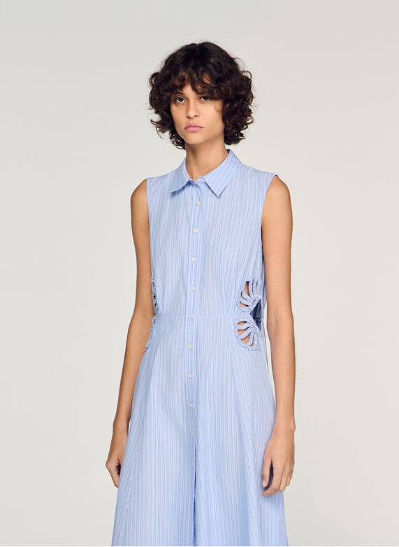 sandro blue shirt dress Sandro Shirt Dress - Blue