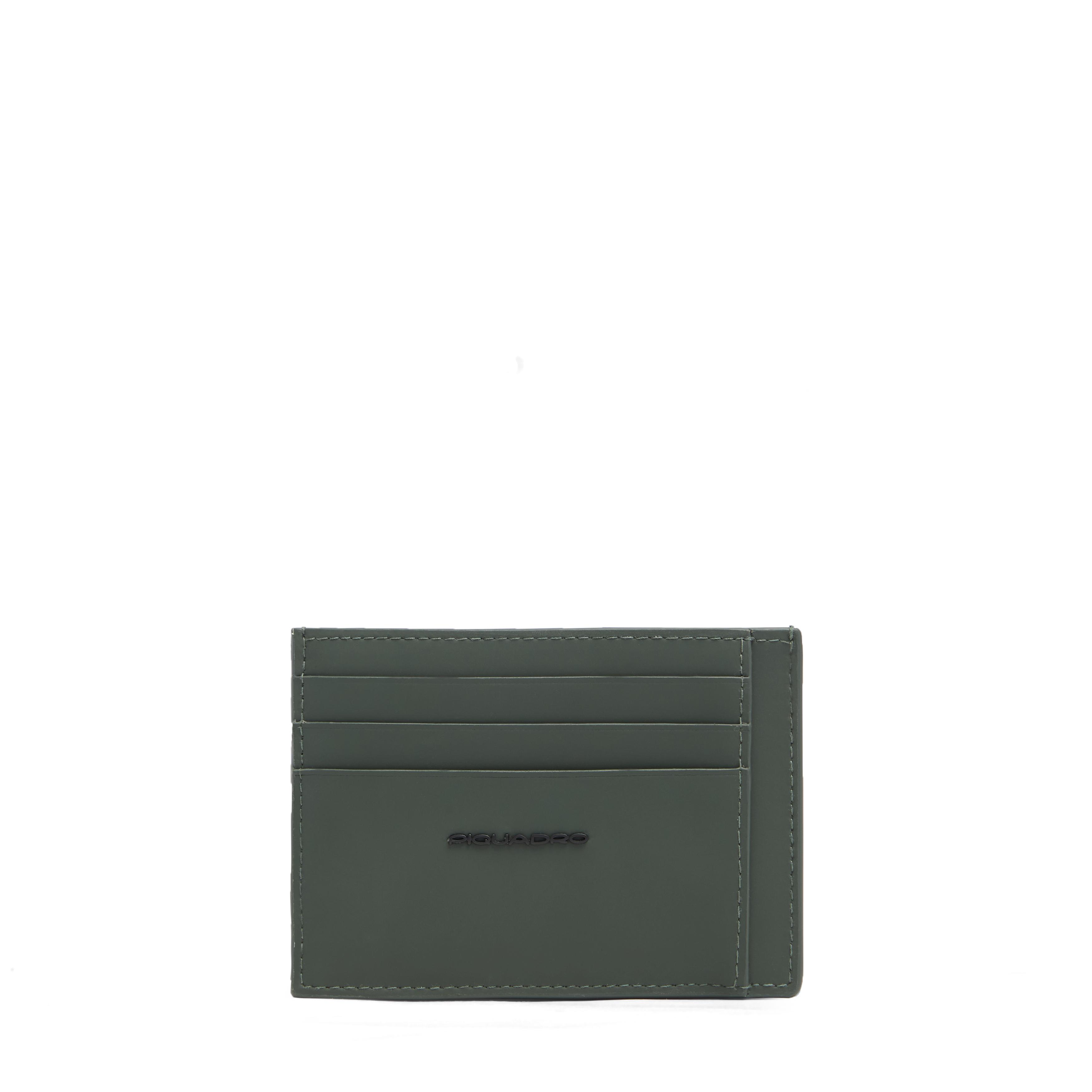 Slim men's credit card holder PIQUADRO Green