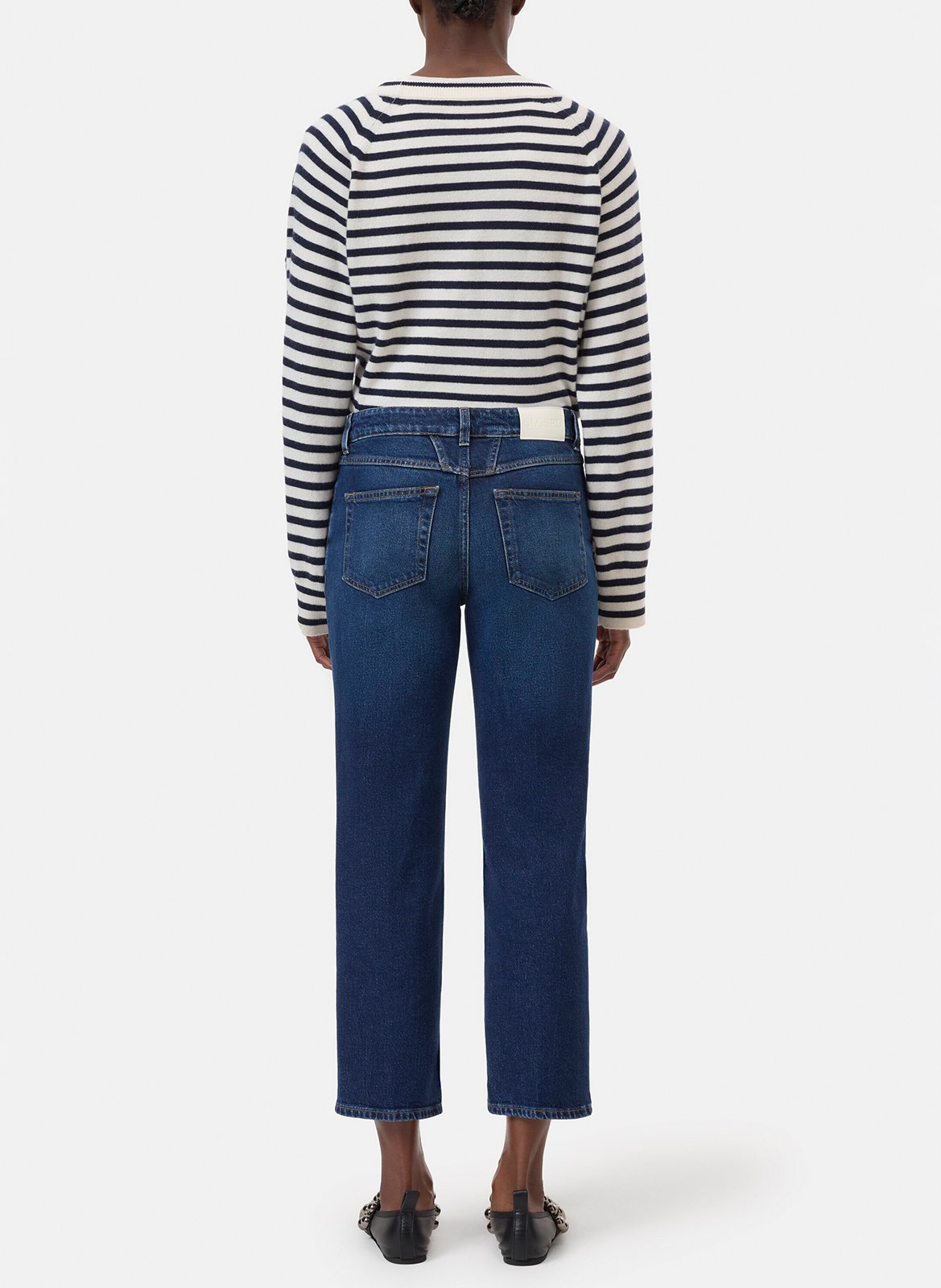 Gerade geschnittene Jeans-Caprihose CLOSED Blau