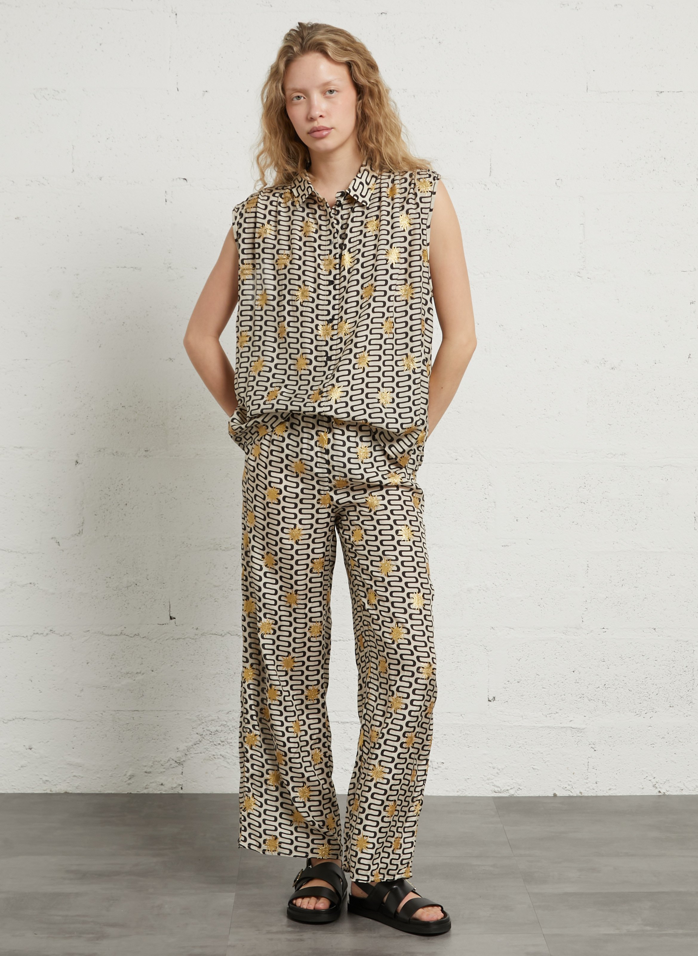 Dalida - Gerade geschnittene bedruckte Hose SUNDRESS Mehrfarbig