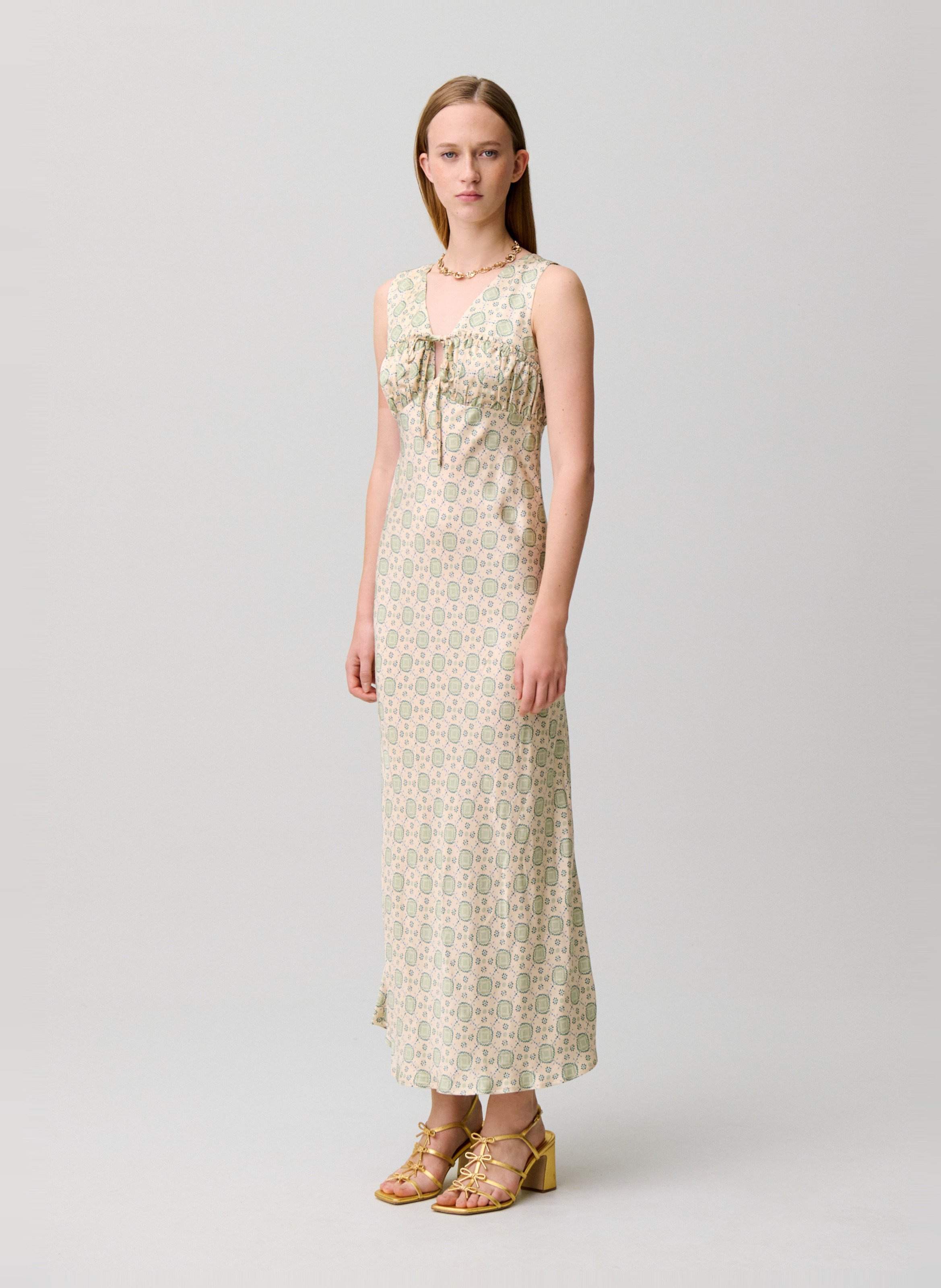 Robe midi sans manches imprimée CLAUDIE PIERLOT Multicolore