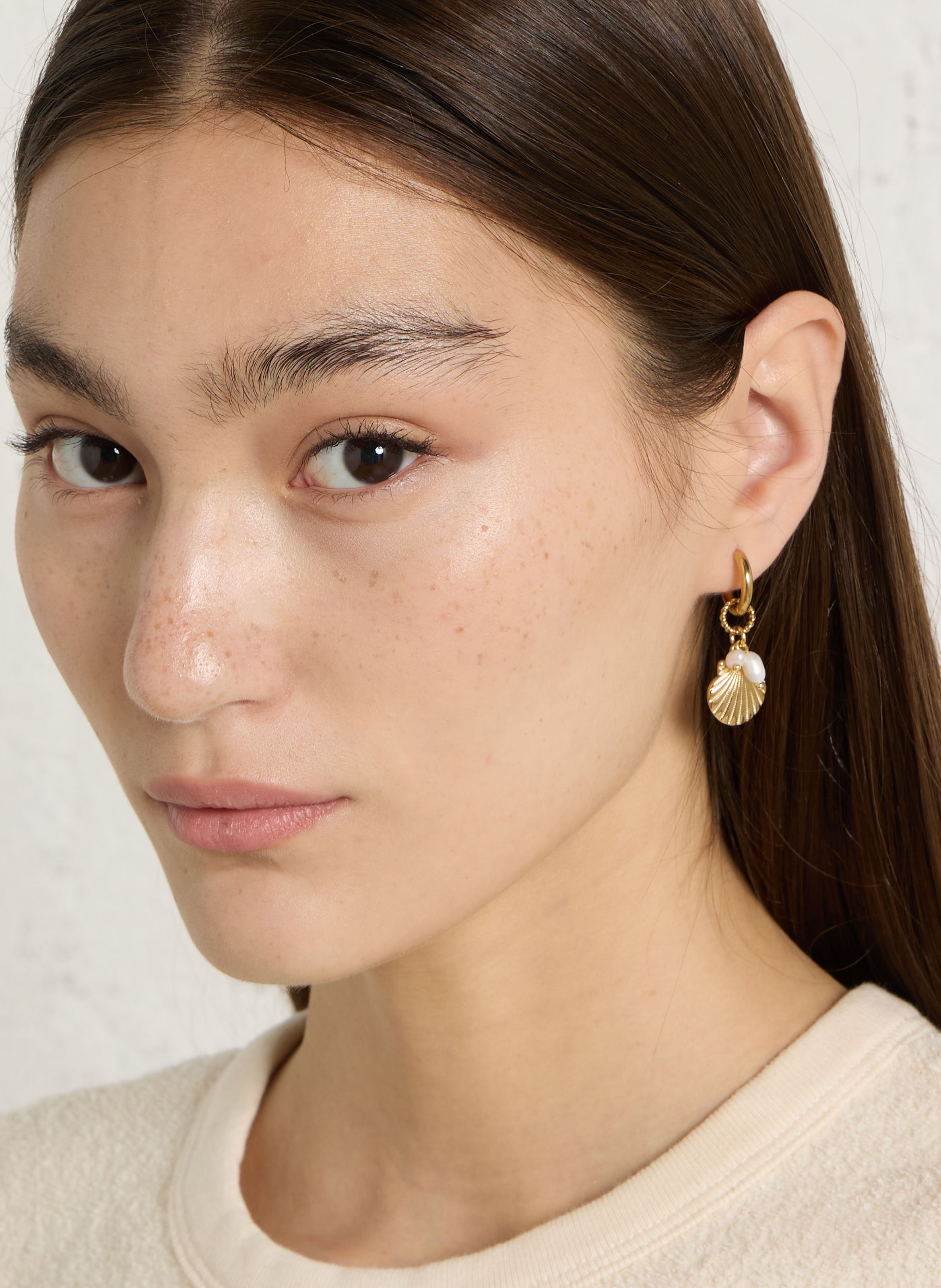 Hängende Ohrringe aus gemischtem Stahl AU PRINTEMPS PARIS Golden