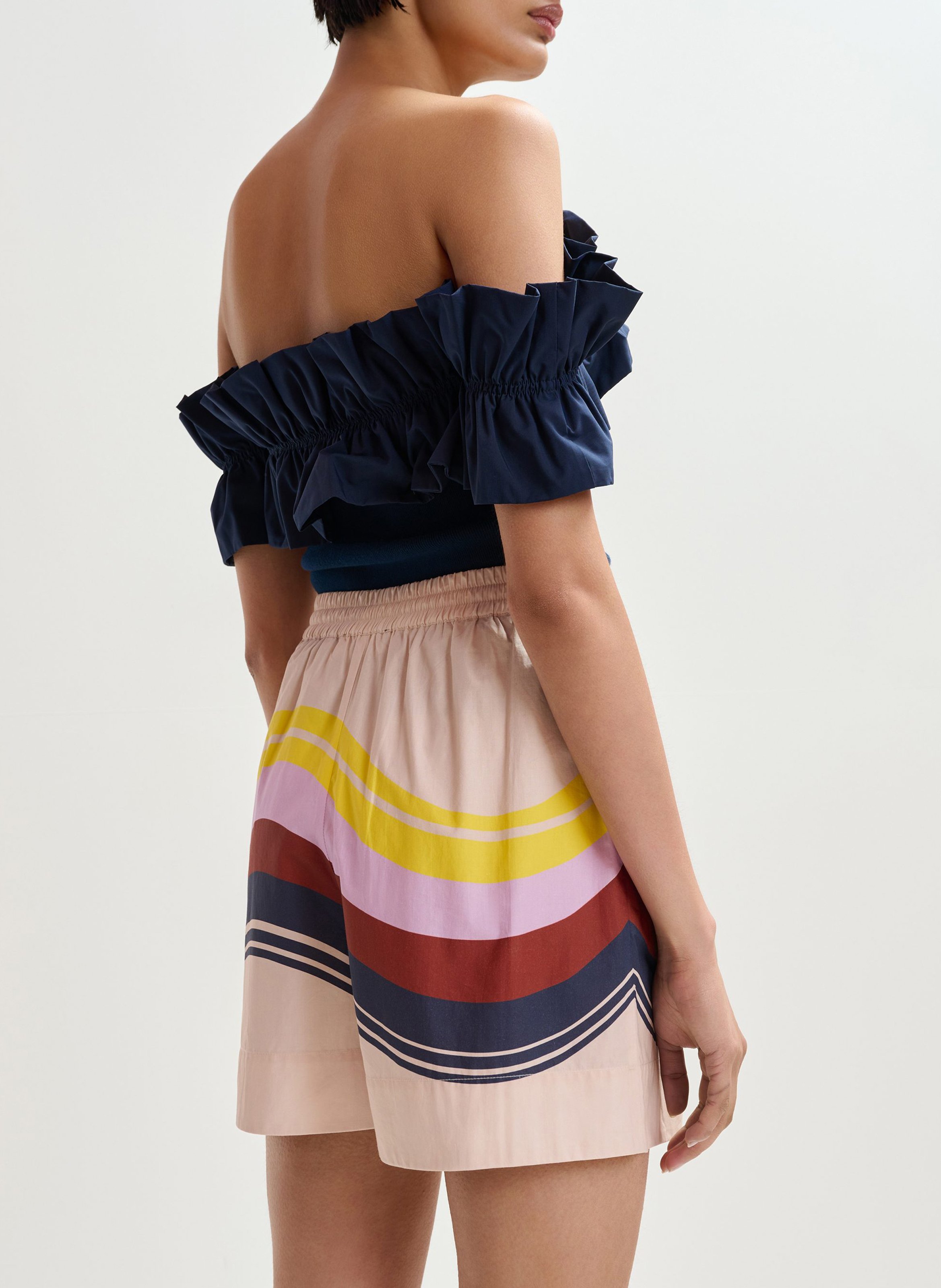 Short de cintura alta estampado ESSENTIEL ANTWERP Multicolor