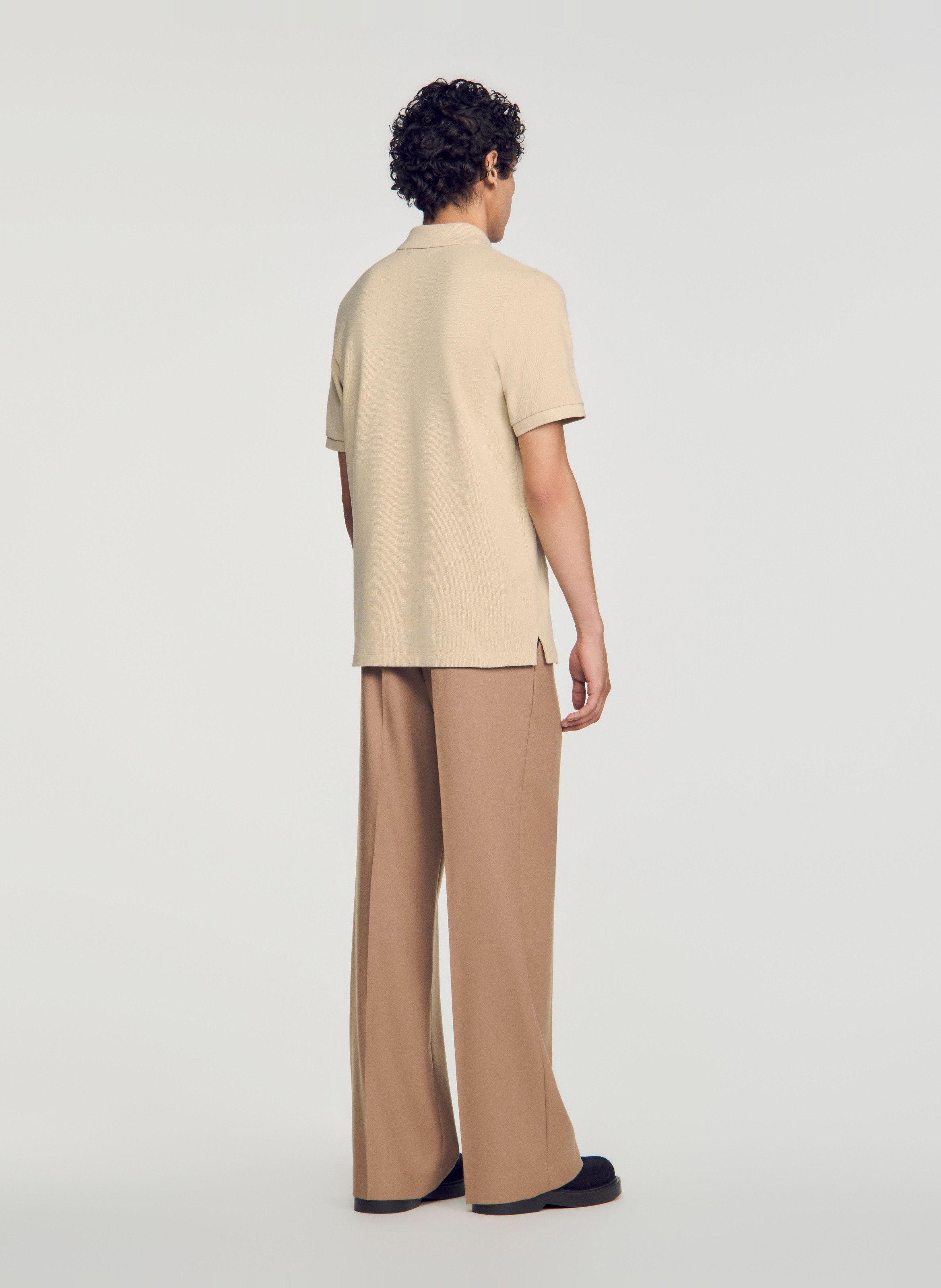 Kurzärmliges Poloshirt SANDRO Beige