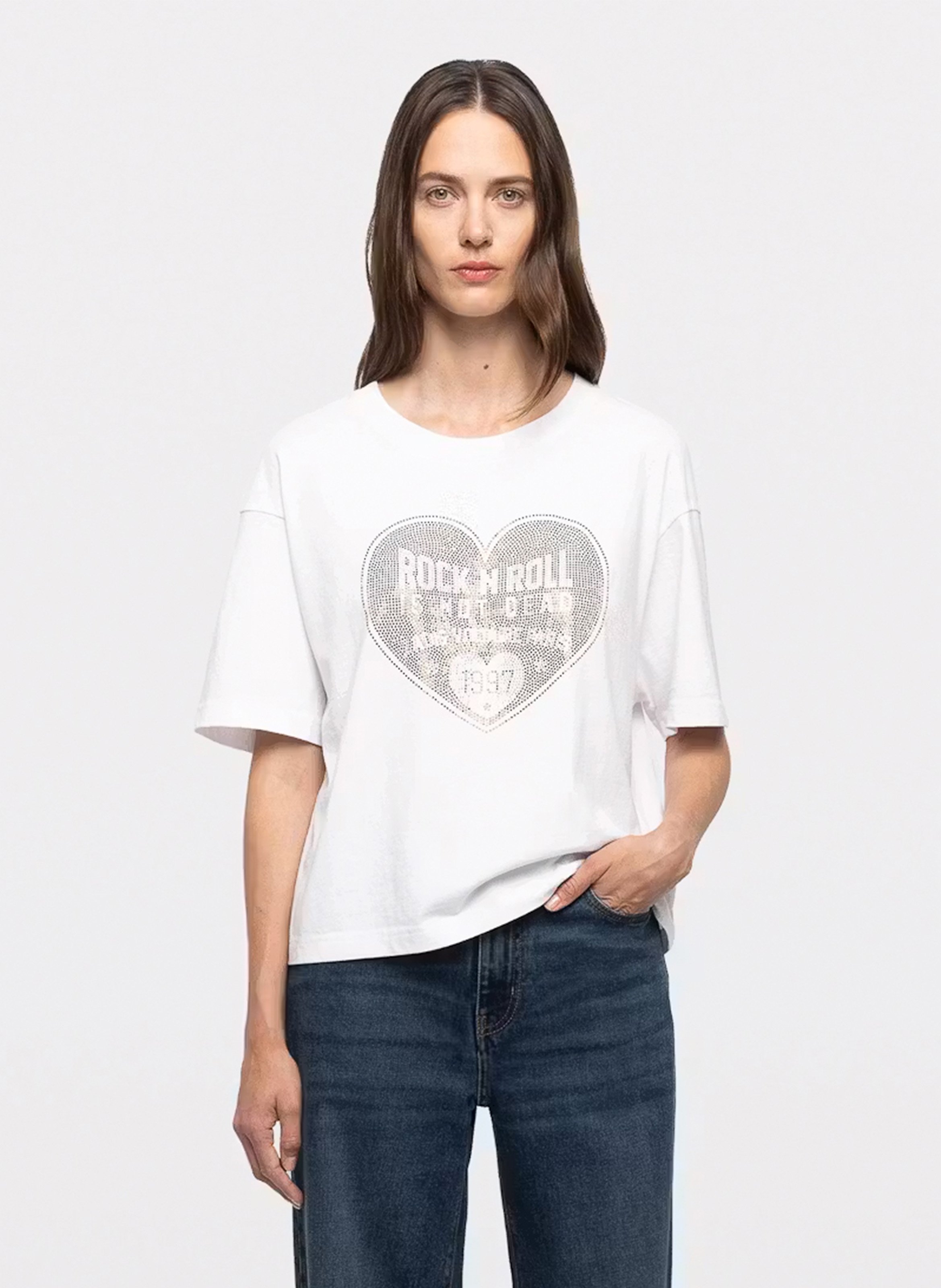 Gerade geschnittenes T-Shirt aus Baumwolle ZADIG&VOLTAIRE Weiss