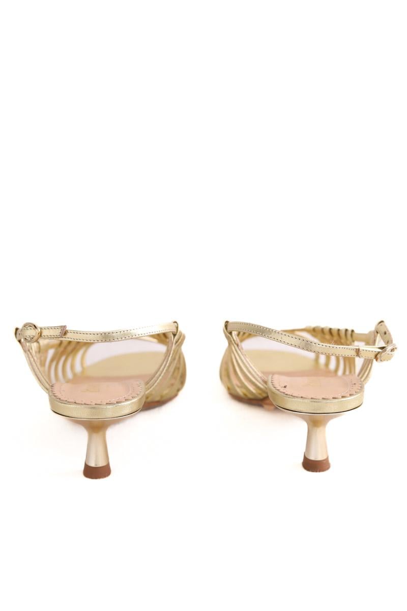 Faux leather sandals ROUJE - Seconde Main Golden