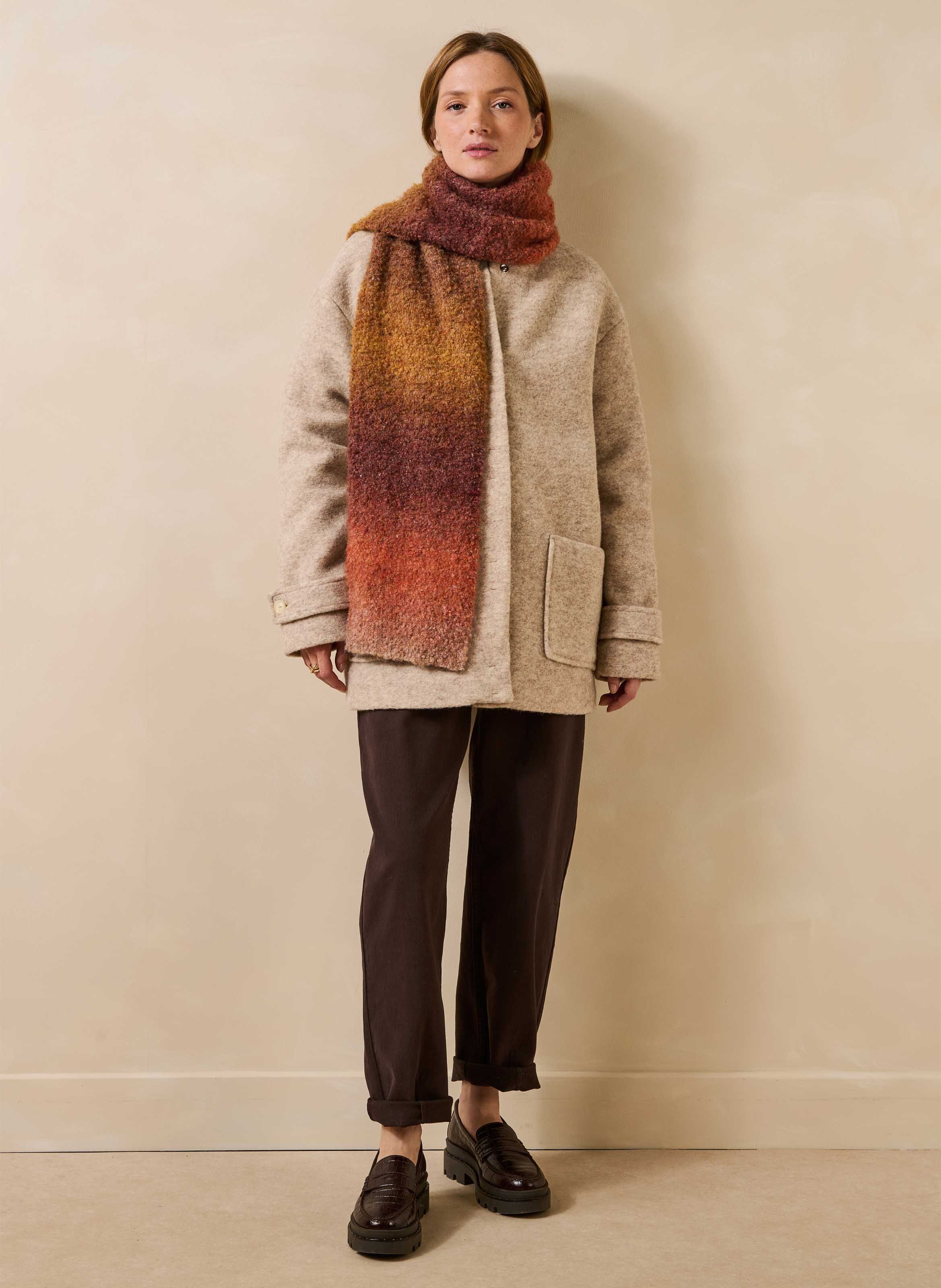 Echarpe tie and dye LA FEE MARABOUTEE Rose