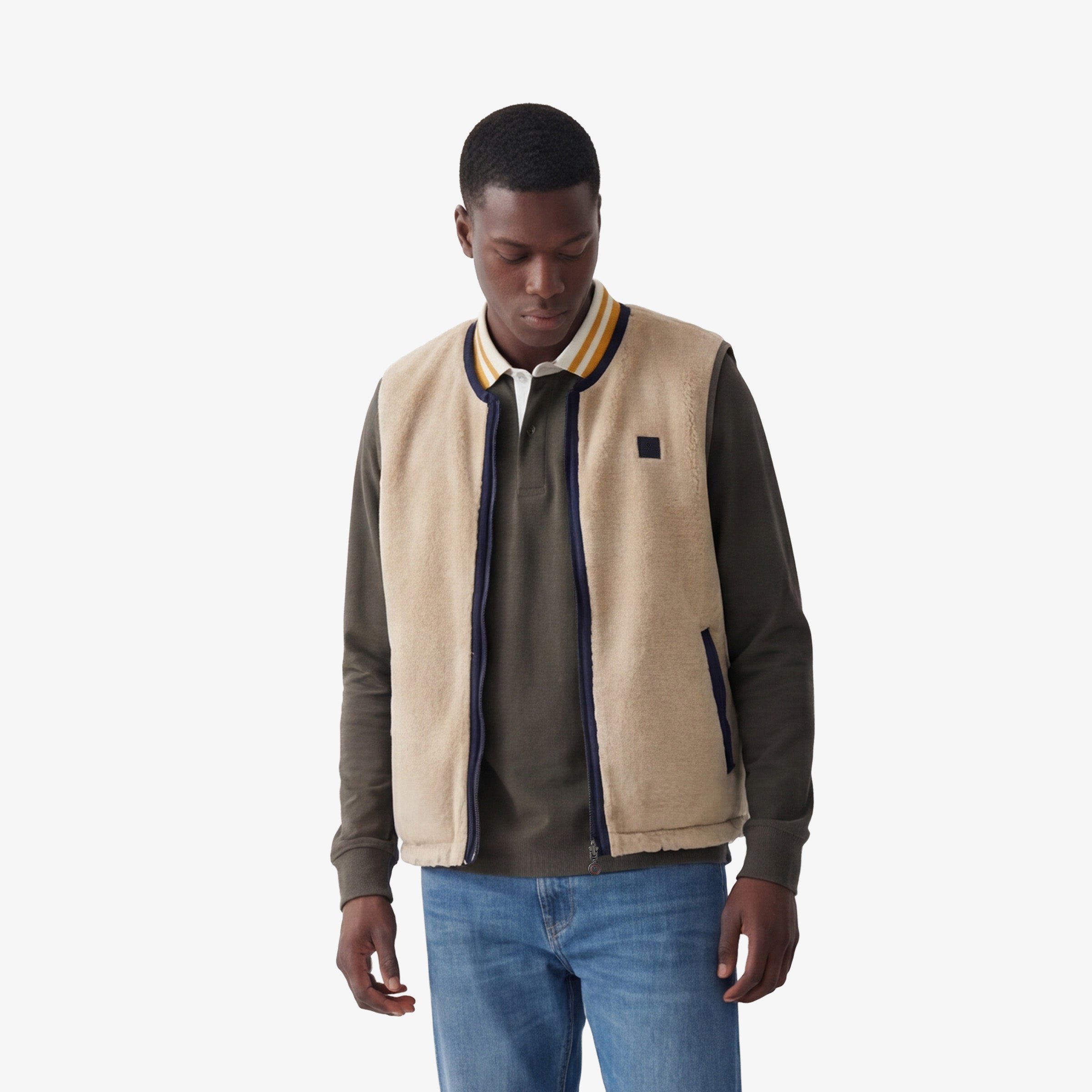 Veste sans manches réversible SERGE BLANCO Bleu
