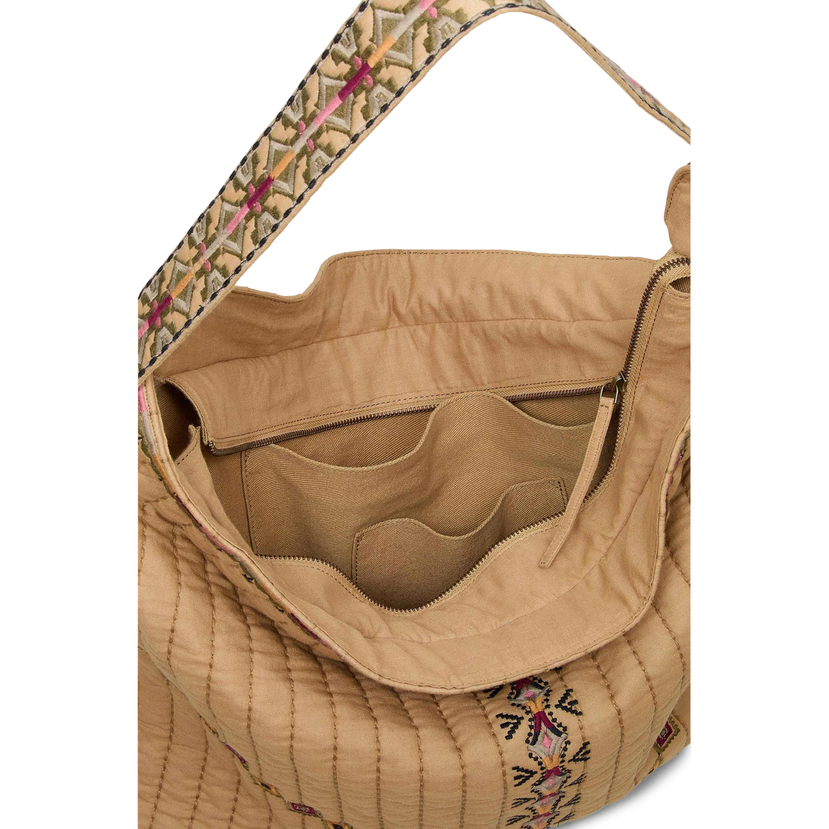 Bolso tote acolchado de algodón BA&SH Beige