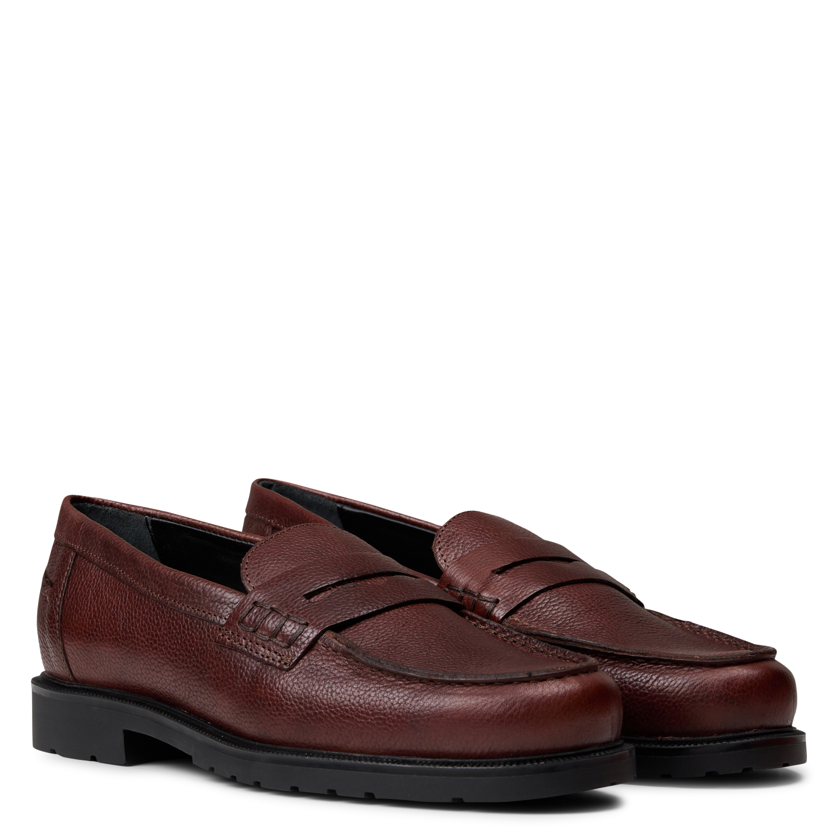 Leather loafers KLEMAN Brown